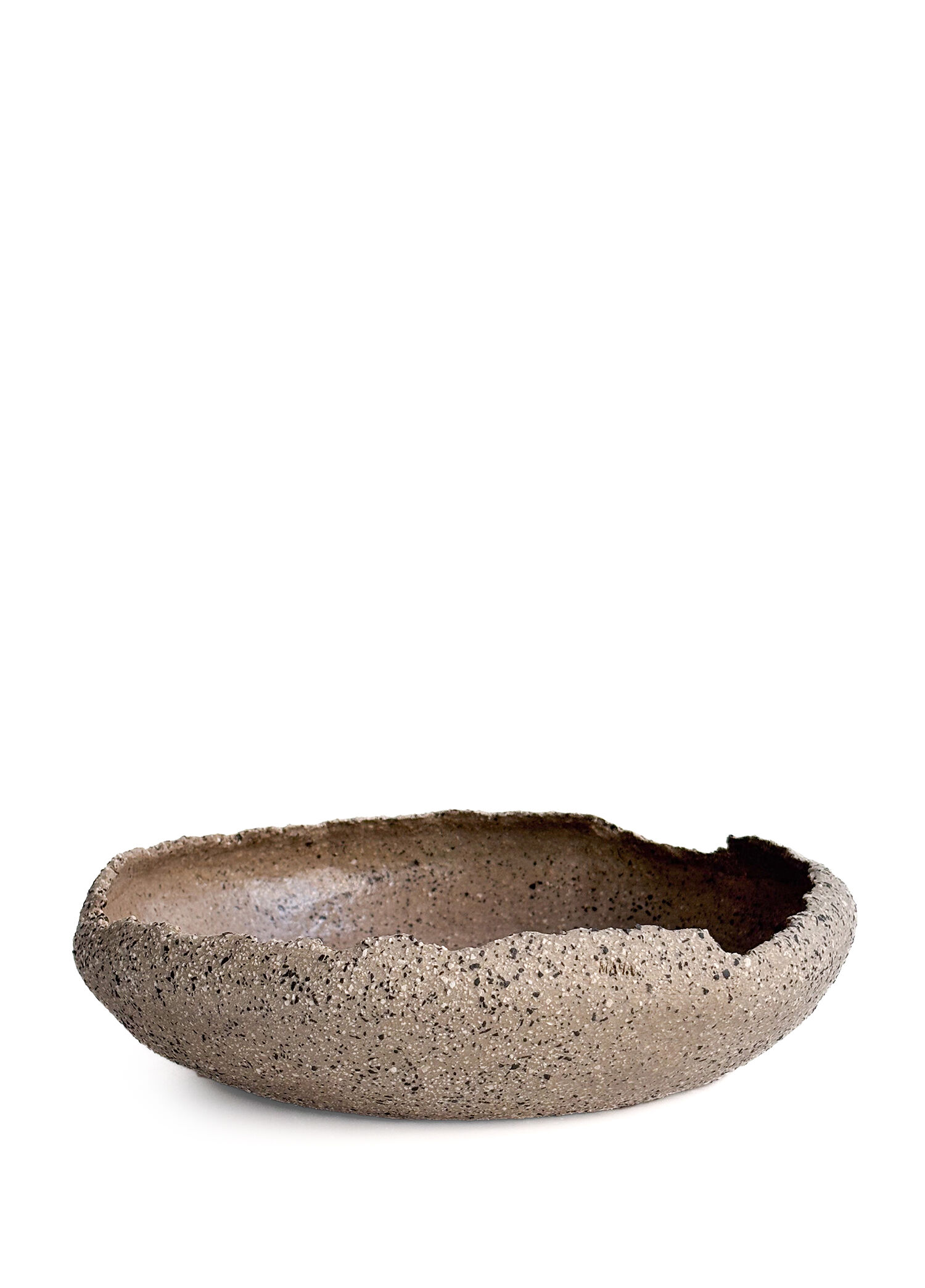 No:1 Stone Kahve Seramik Servis Kasesi 33 cm