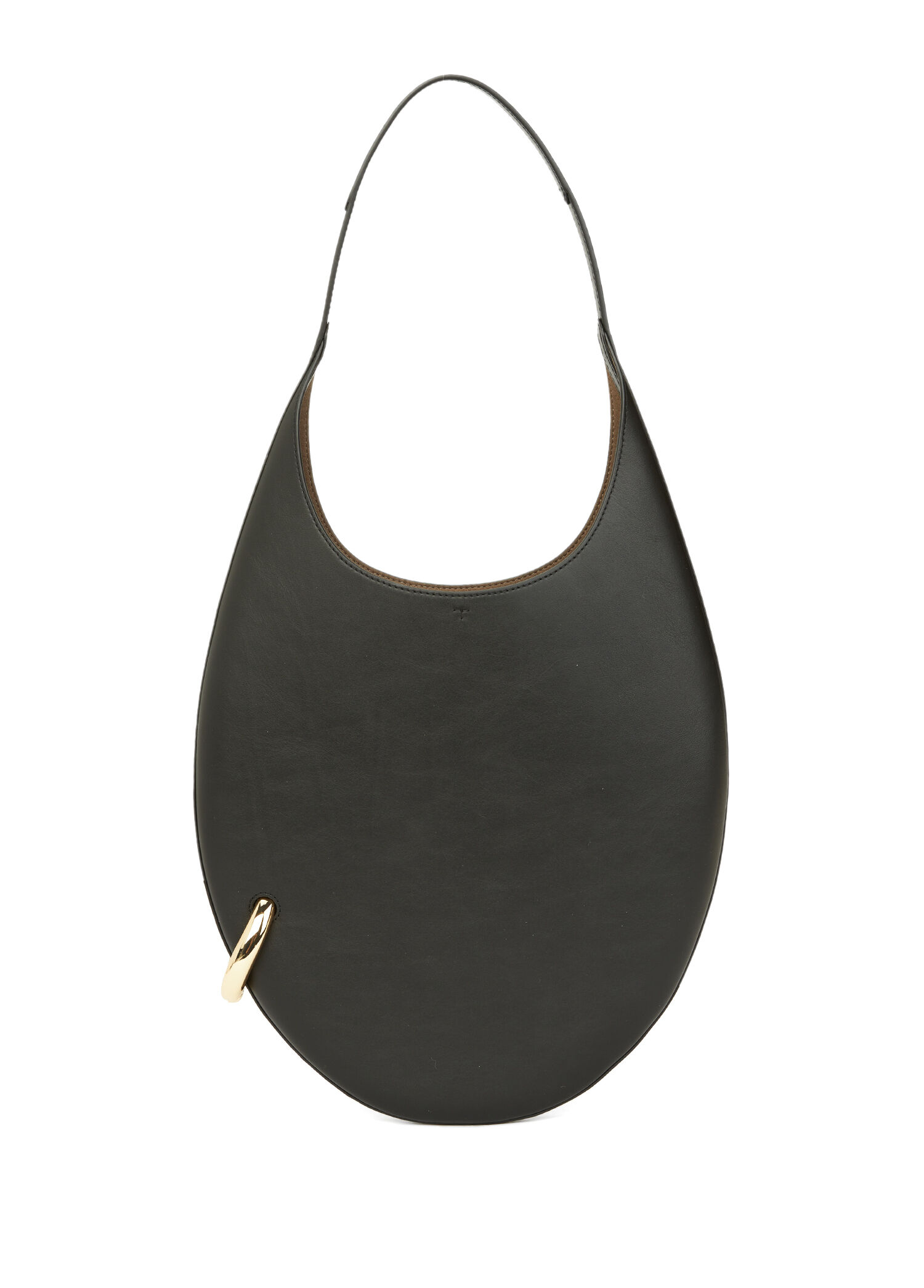 Pierced Siyah Gold Kadın Deri Hobo