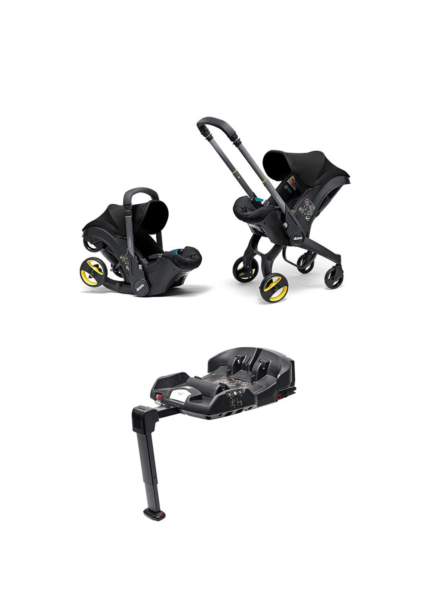 i Bebek Arabasına Dönüşen i-Size Isofix Bazalı Nitro Black 0-13 kg Ana Kucağı Oto Koltuğu