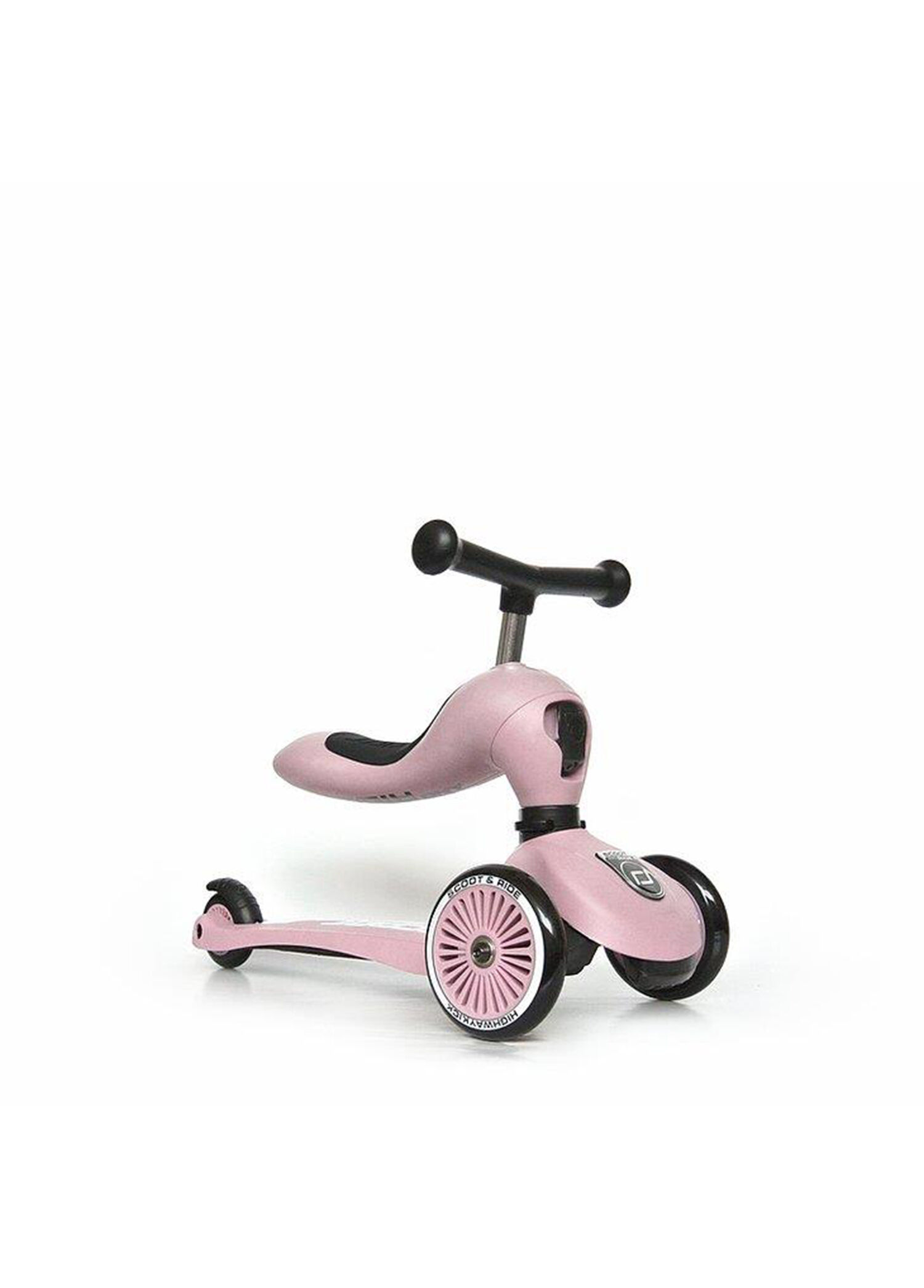 Highwaykick 1 2'si 1 Arada Pembe Oturaklı 3 Tekerlekli 1-5 Yaş Çocuk Scooter