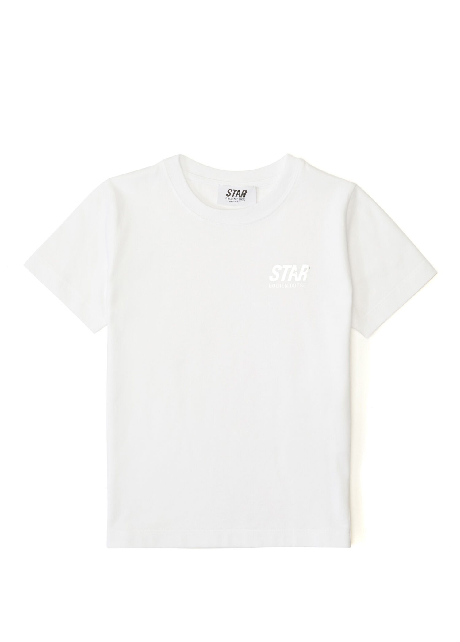Beyaz Logo Baskılı Unisex Çocuk T-shirt