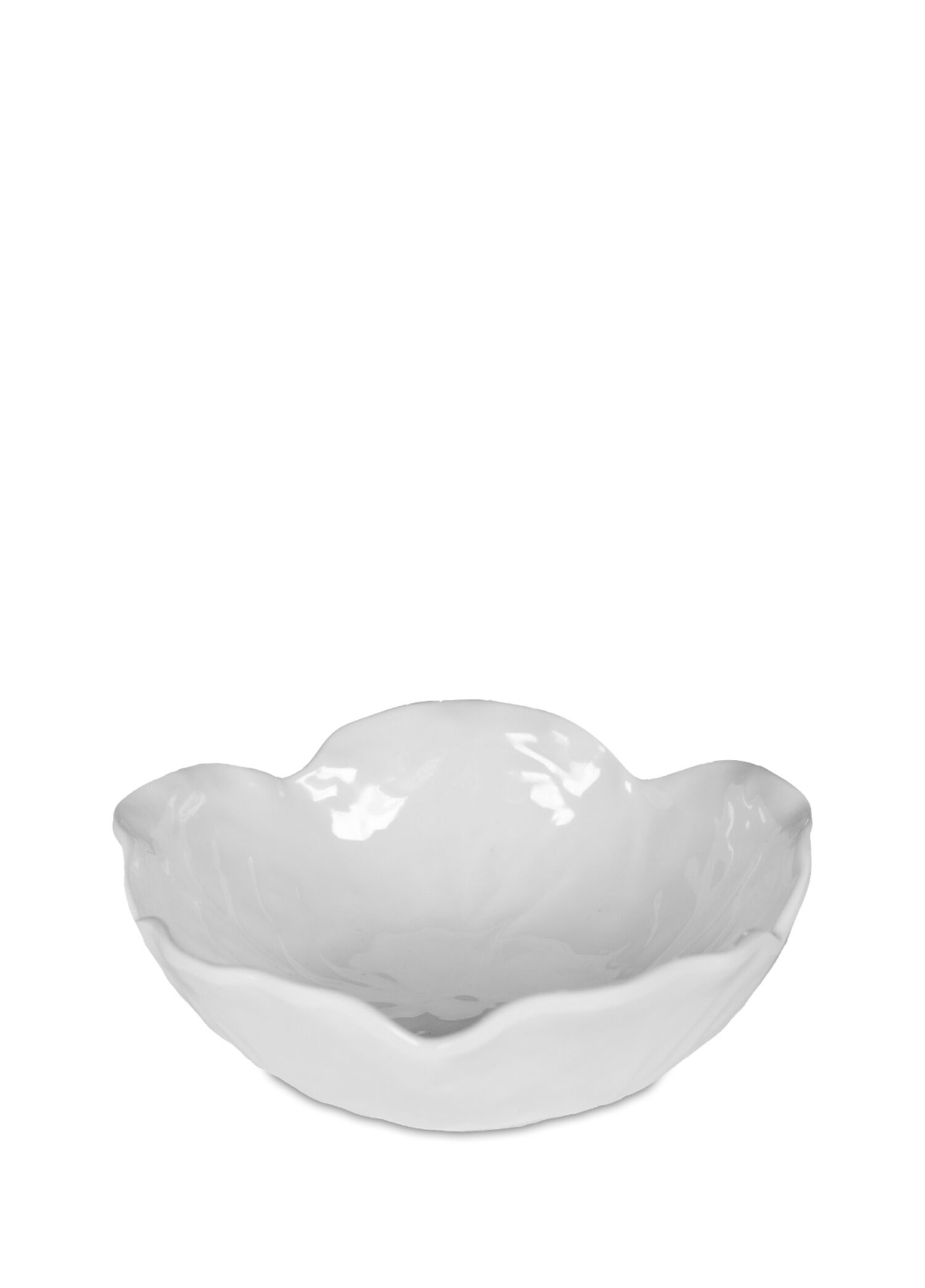 Baci Milano - Botanica Çiçek Desenli Beyaz Melamin Çukur Tabak 18 cm - WHITE