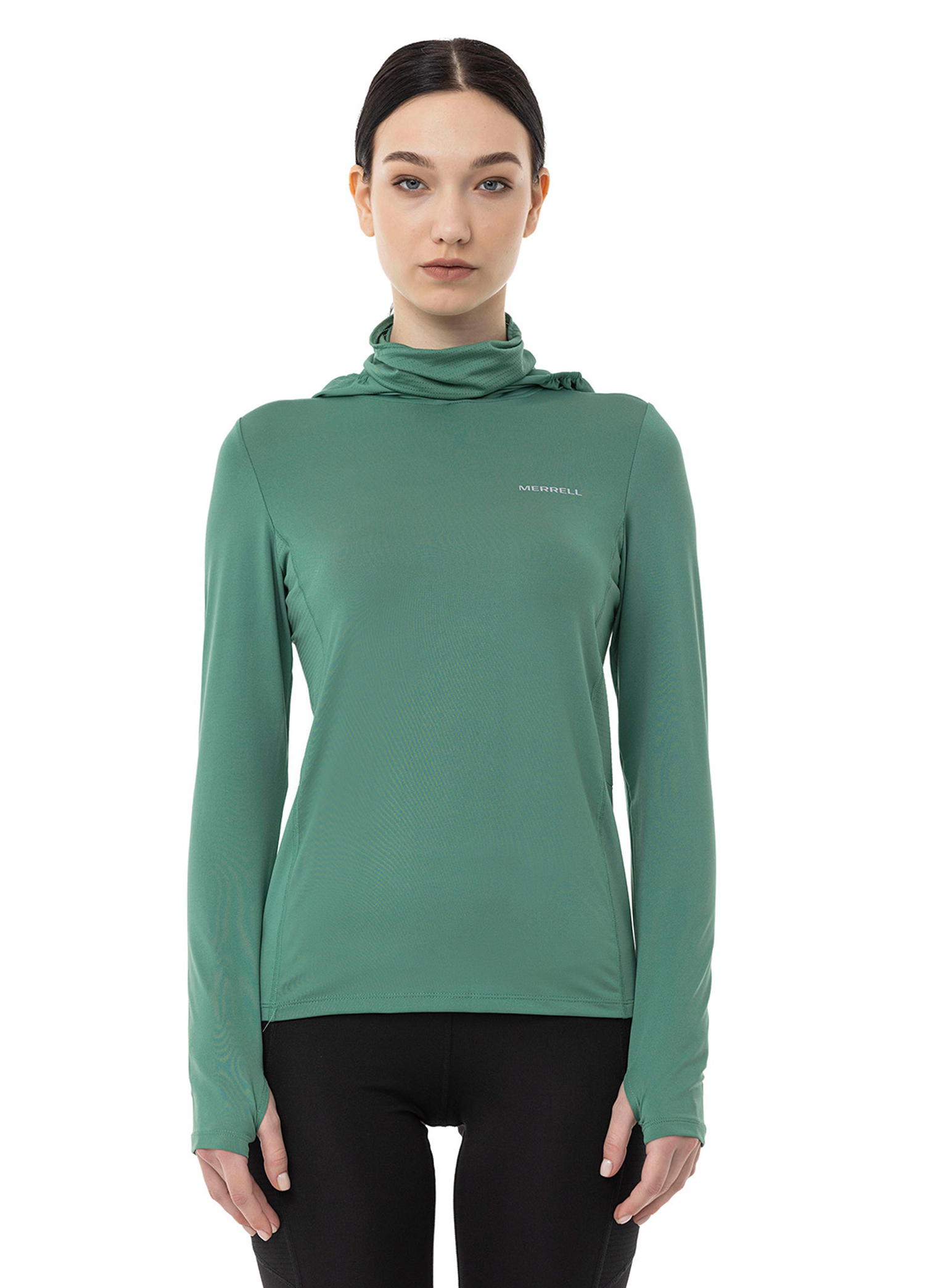 Total Yeşil Kadın Spor Sweatshirt