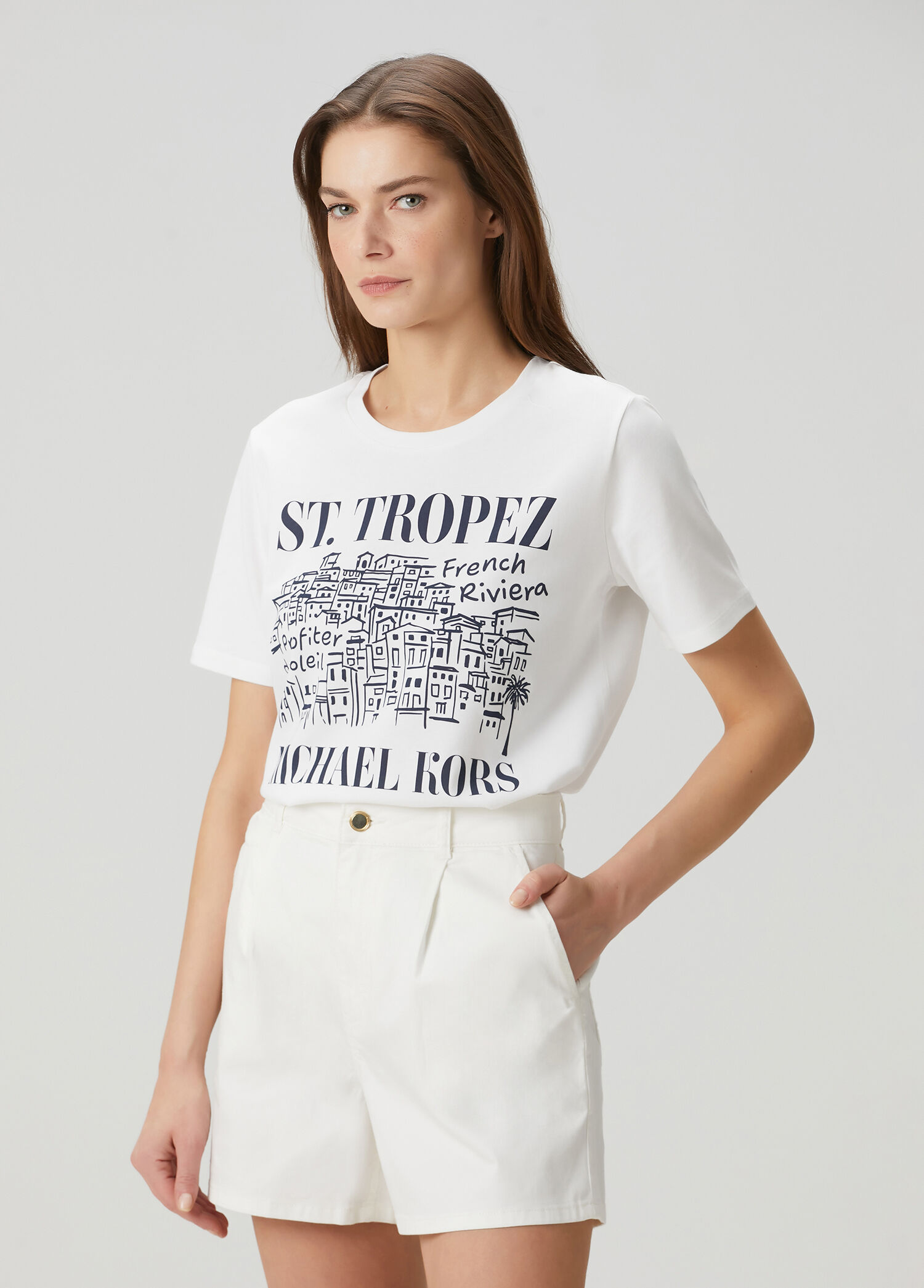 Beyaz Organik Pamuk T-shirt