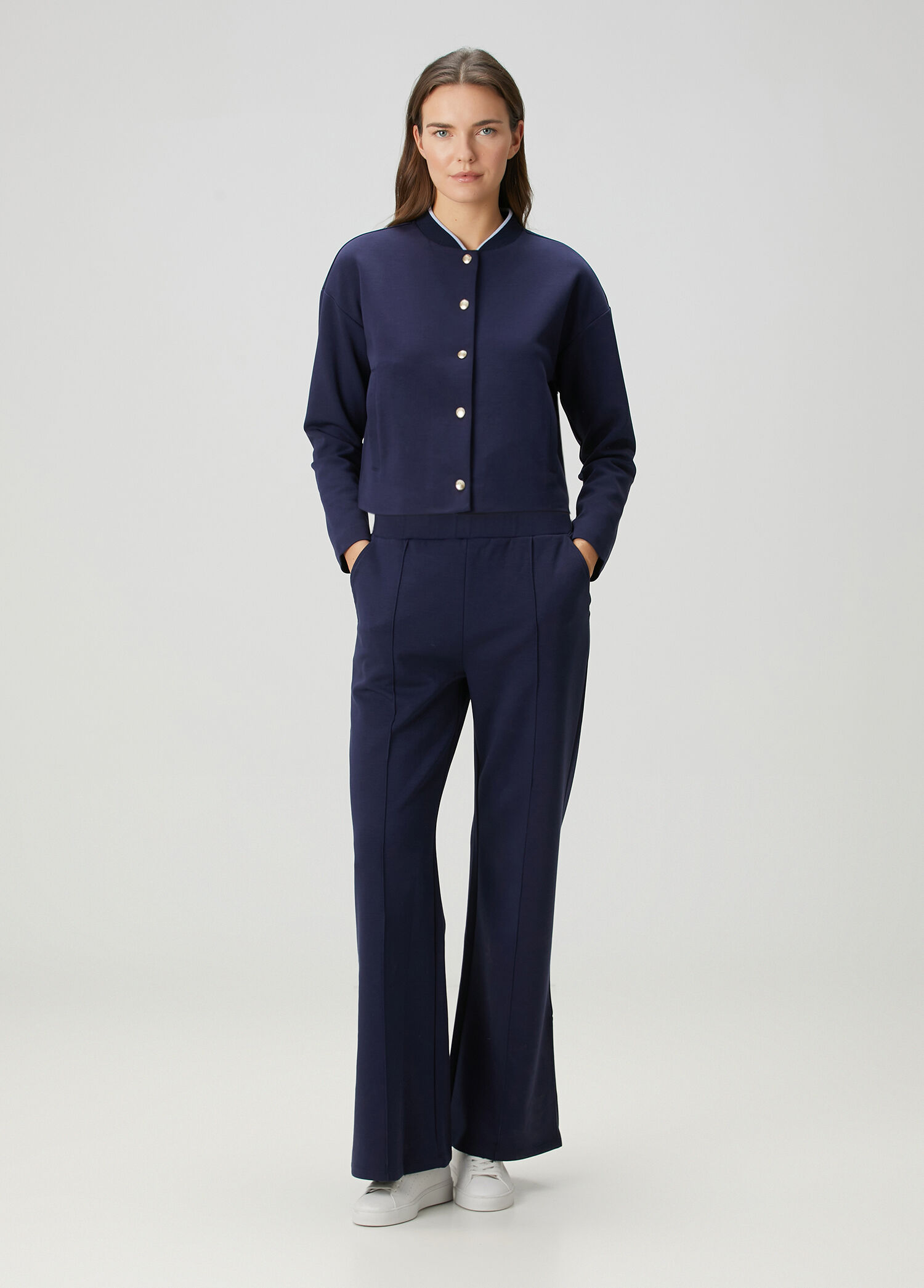 Lacivert Jersey Pantolon