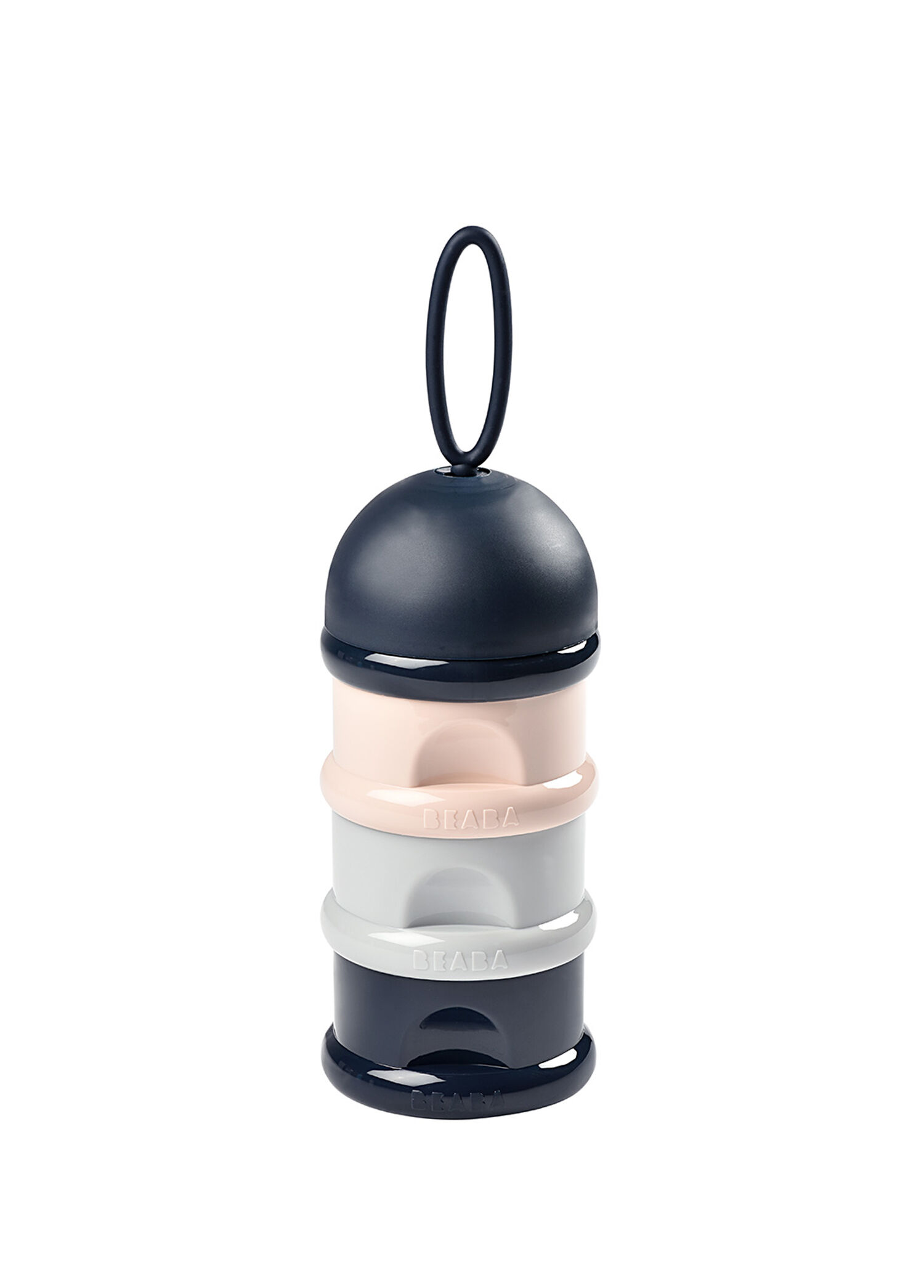 Dark Blue Grey Pink 3 Katmanlı Süt Tozu Kutus Ve Atıştırmalık Kabı