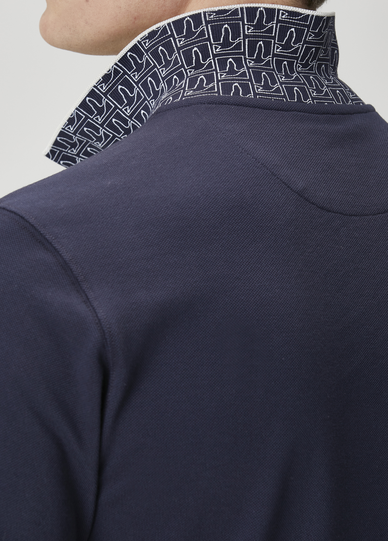Slim Fit Lacivert Polo Yaka T-shirt_7