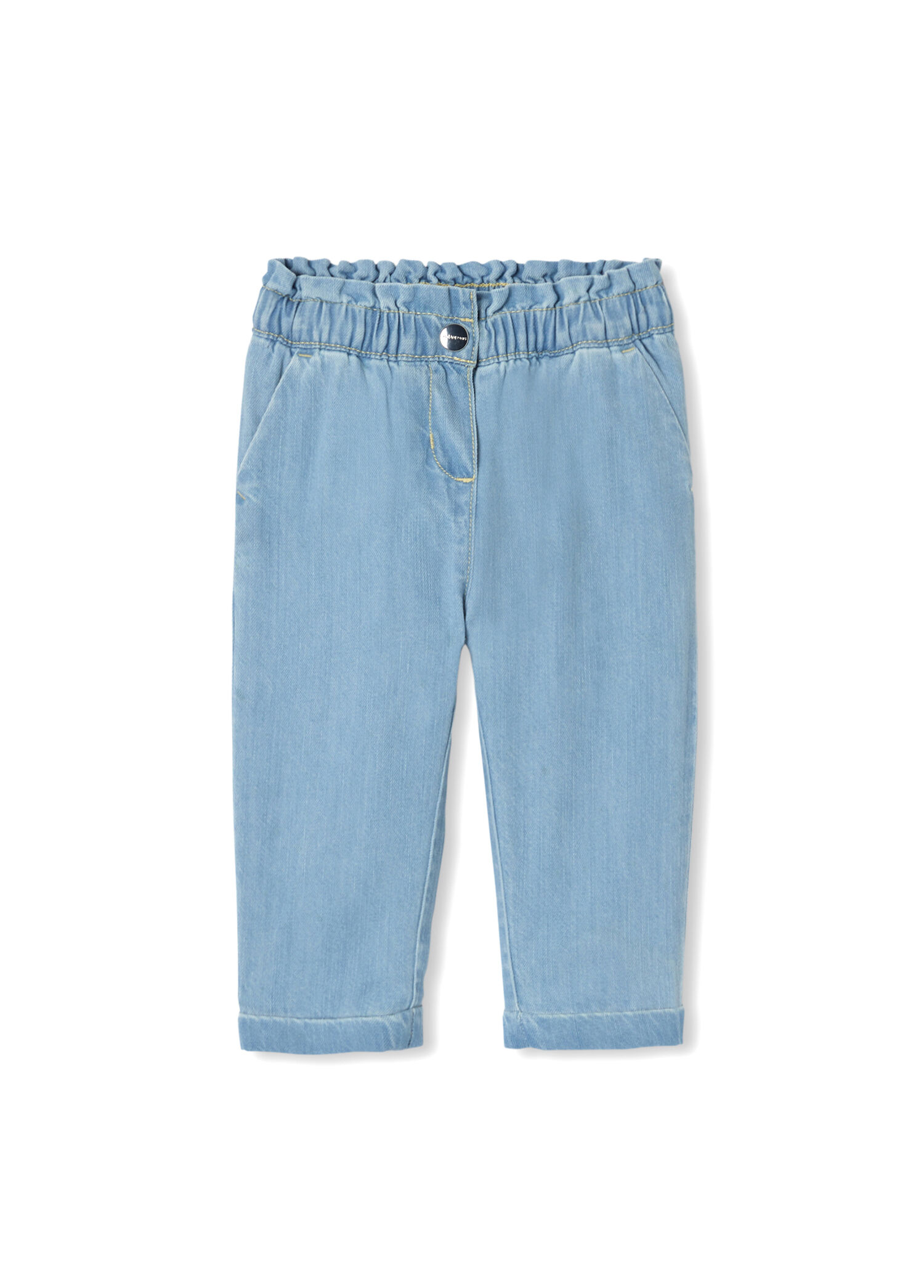 Mavi Kız Bebek Chambray Pantolon
