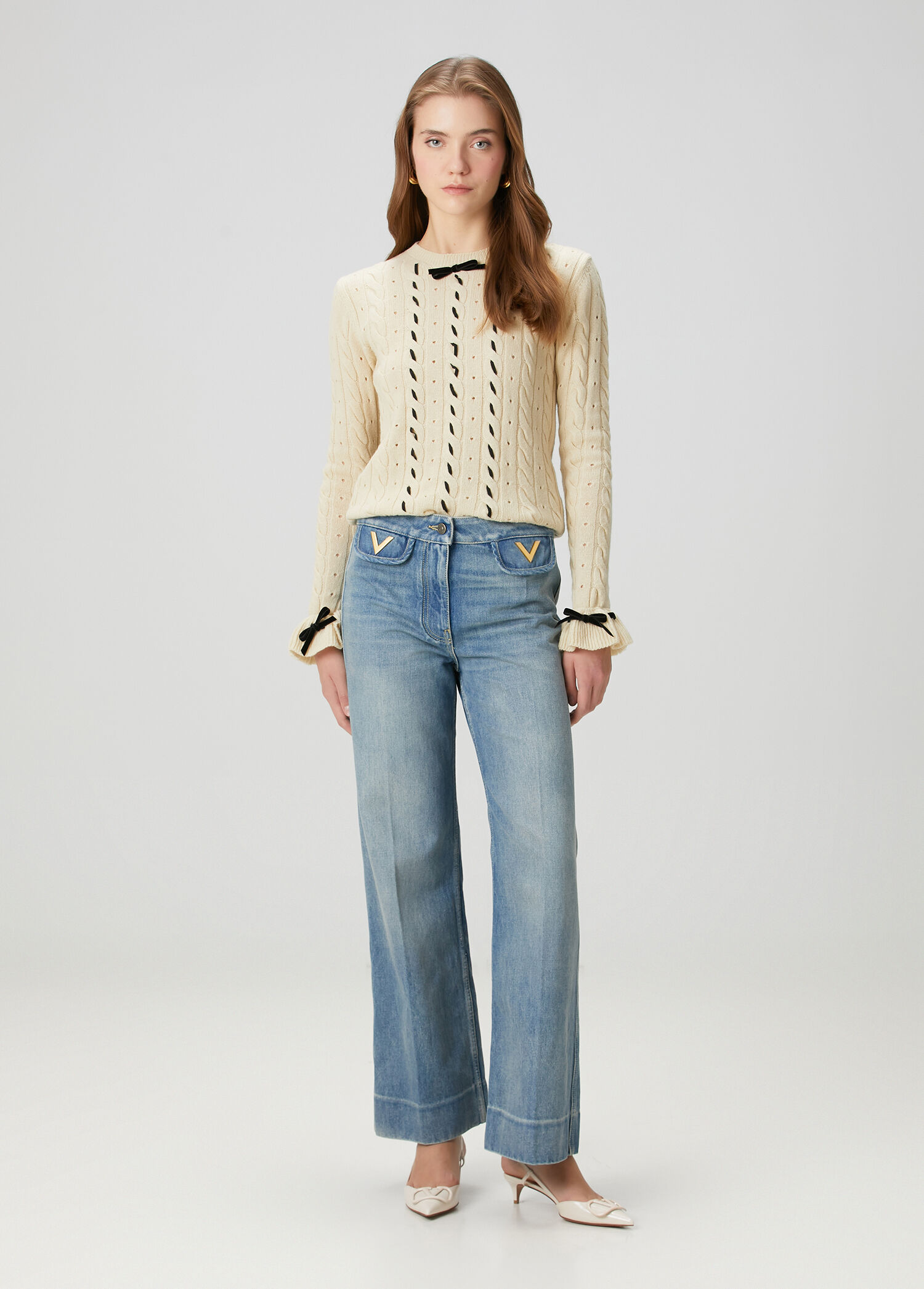 VGold Mavi Flared Jean Pantolon