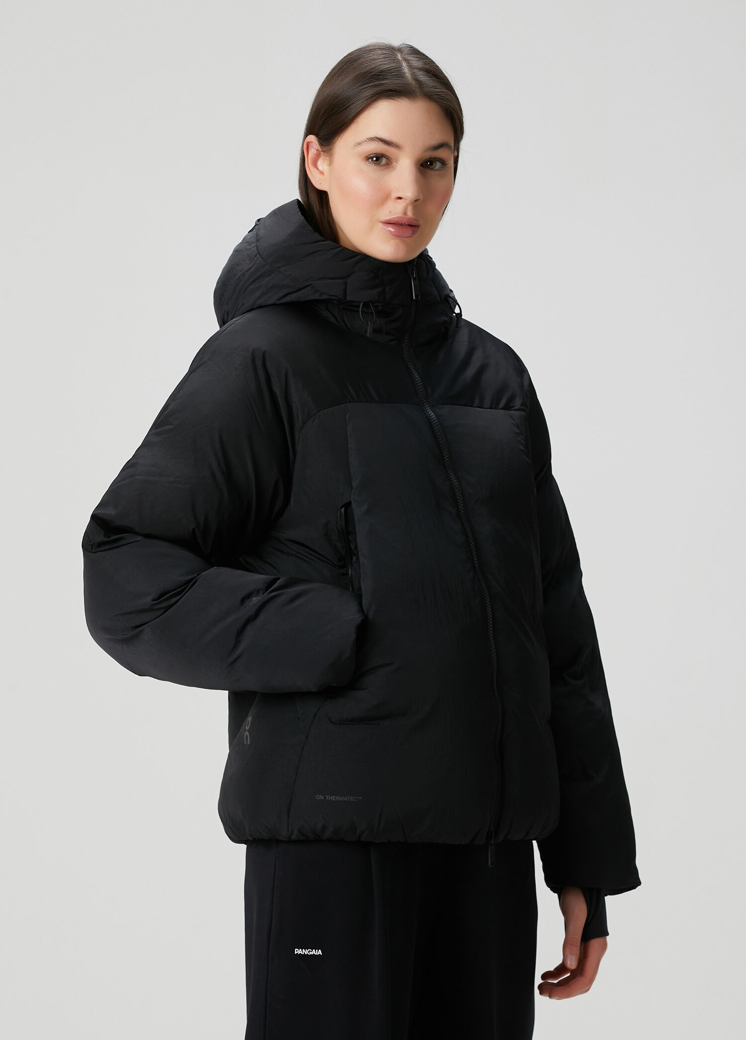 All Day Siyah Kapüşonlu Puffer Mont