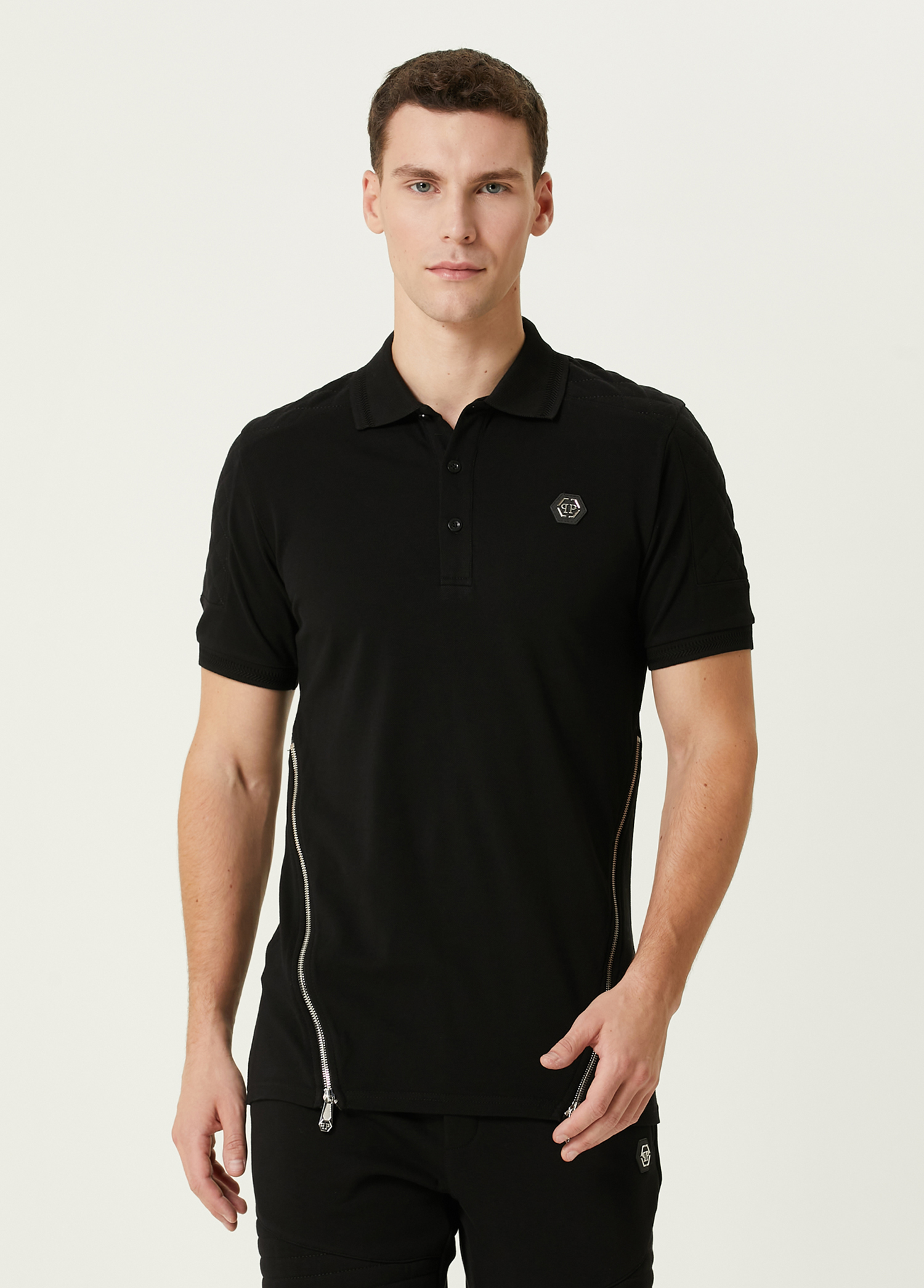 Siyah Polo Yaka T-shirt