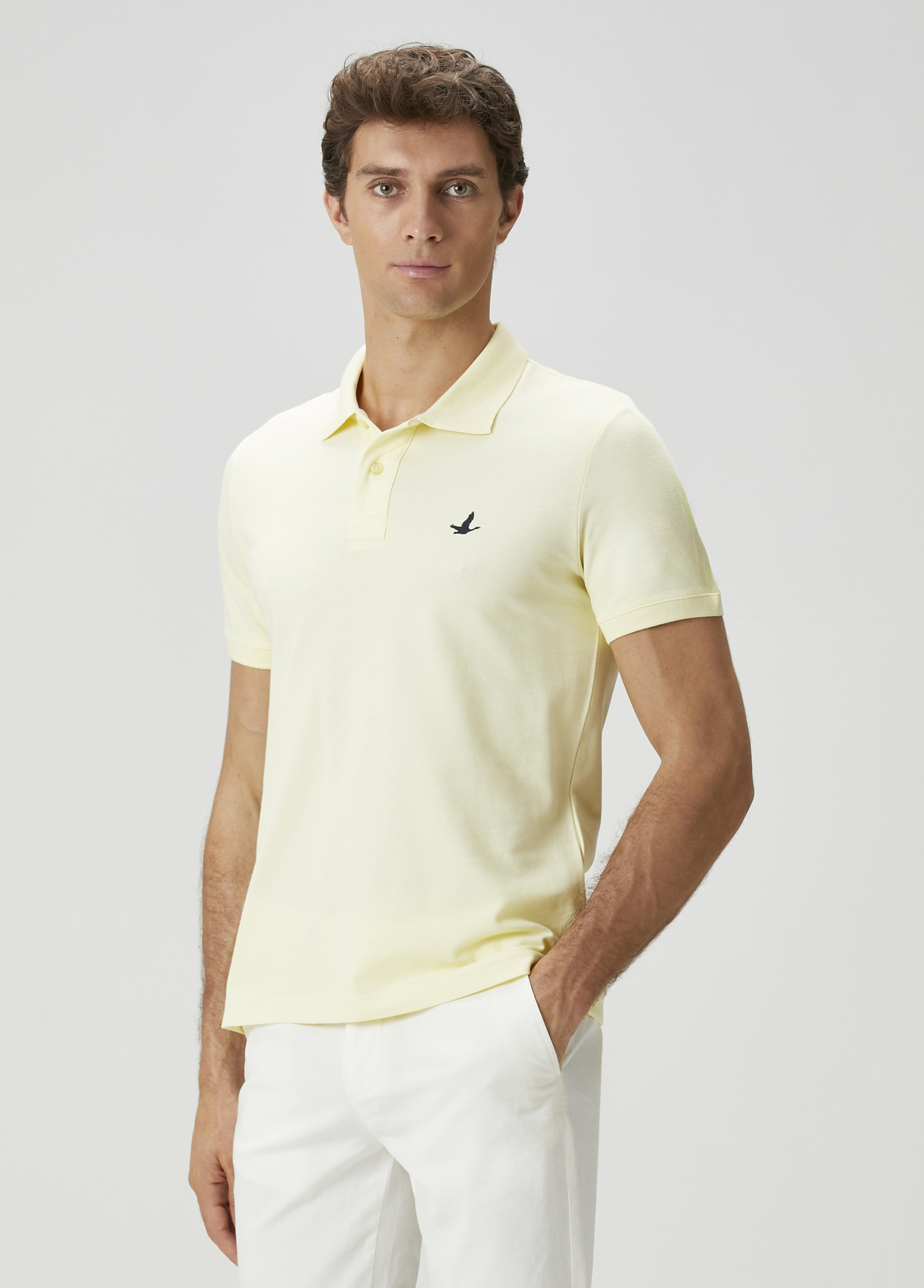 Açık Sarı Polo Yaka T-shirt_1