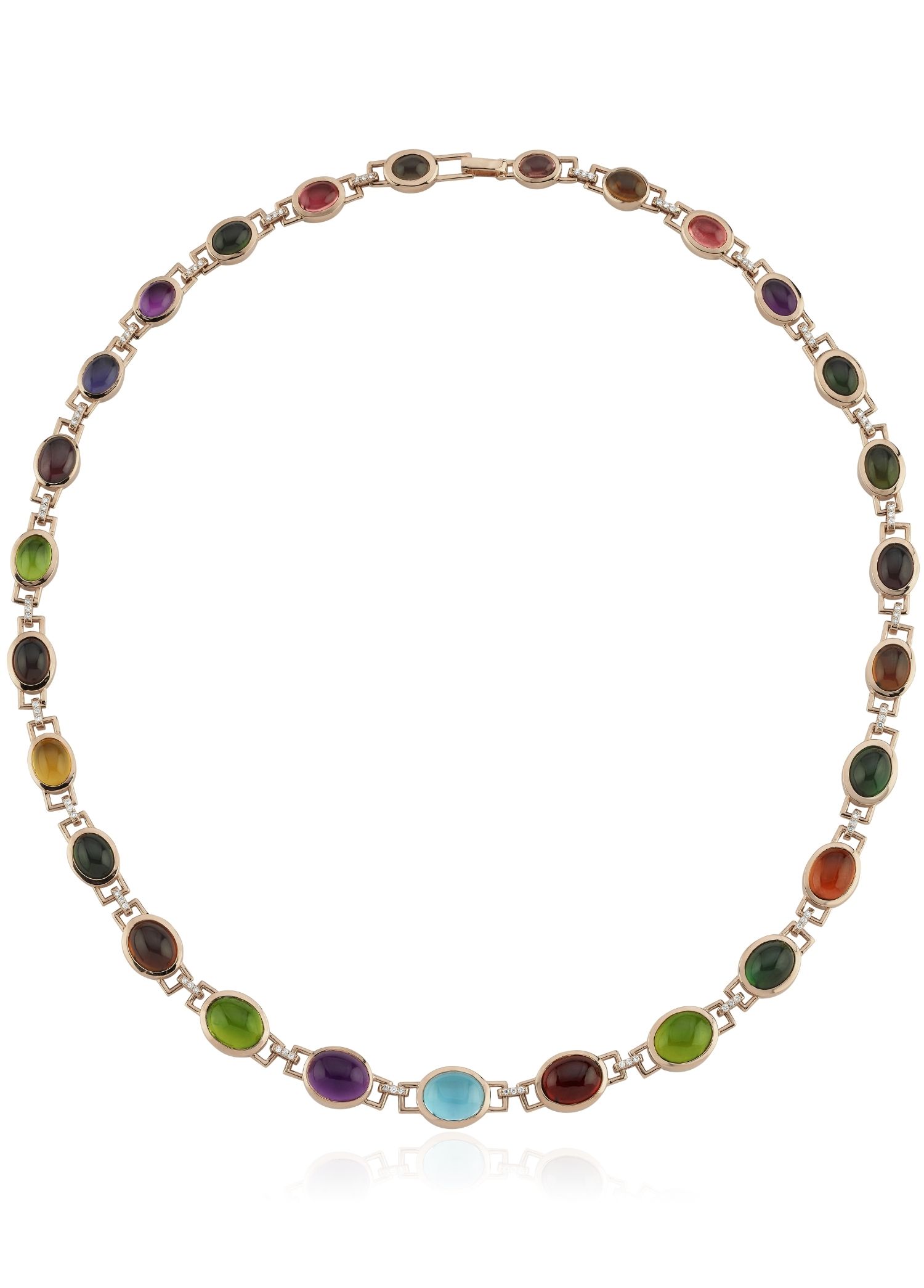 Gem Necklace Pırlanta Taşlı 14 Ayar Altın Kadın Kolye