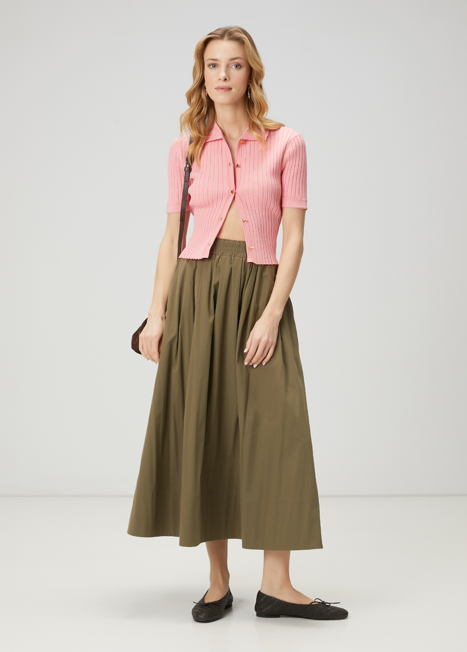 Pembe Ribli Polo Hırka_3