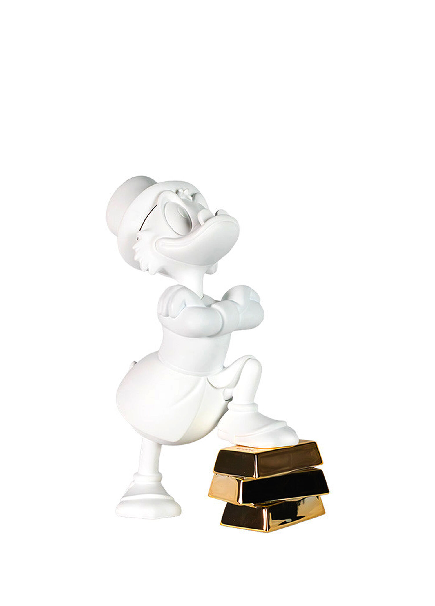 Uncle Scrooge Ingot Beyaz Silver 30 cm Heykel