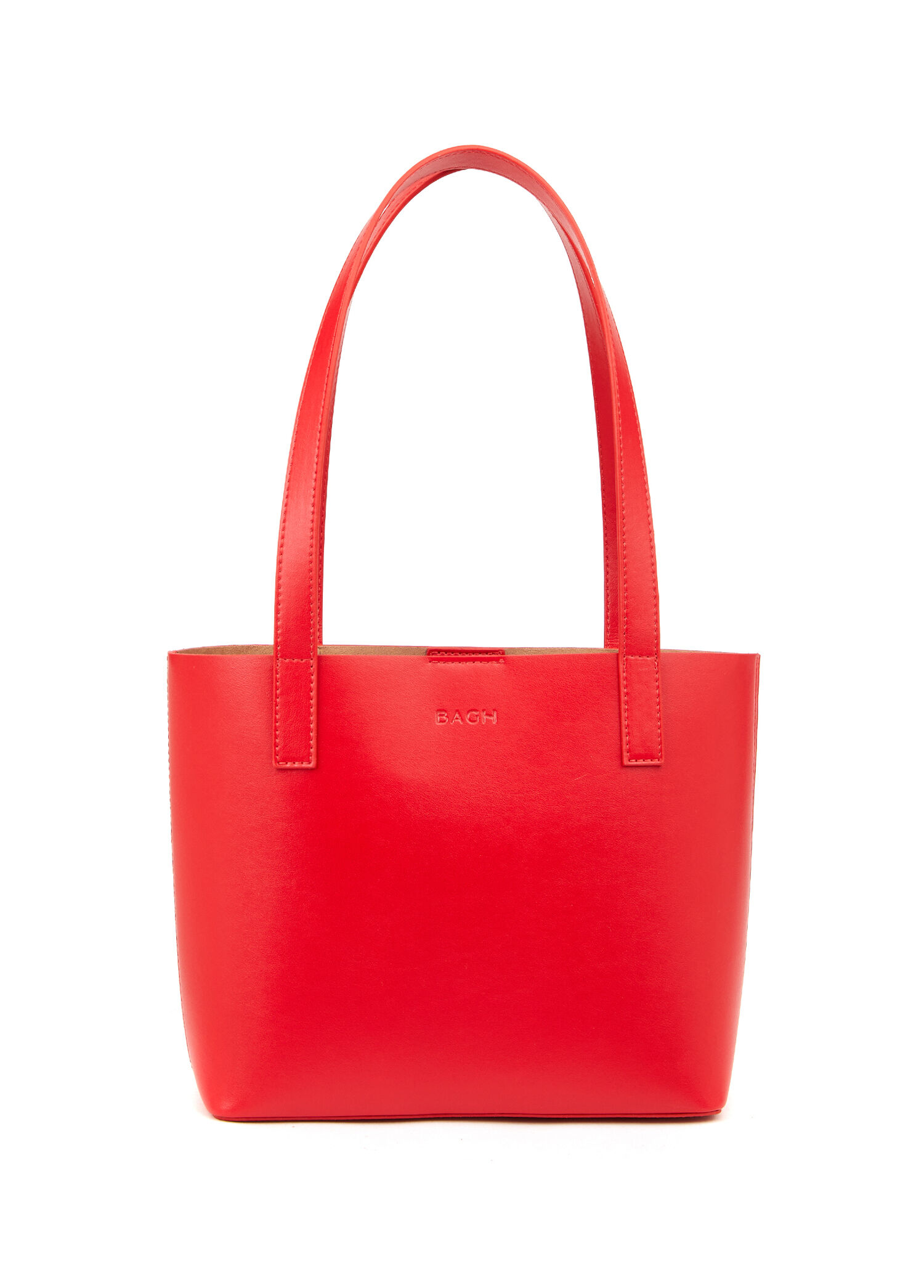 Kırmızı Deri Kadın Mini Tote El Çantası