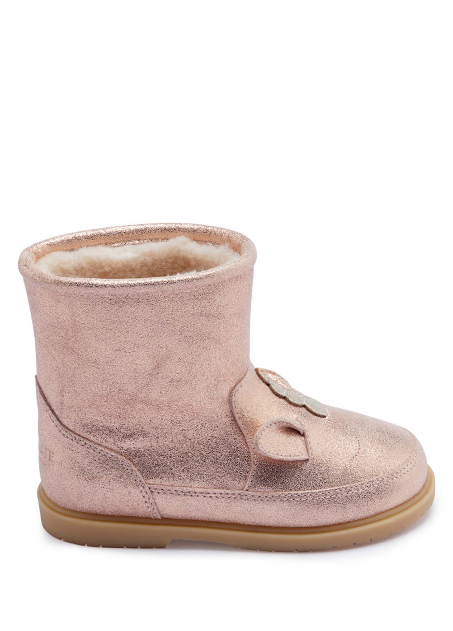 Xelly Silver Pembe Unisex Çocuk Deri Bot