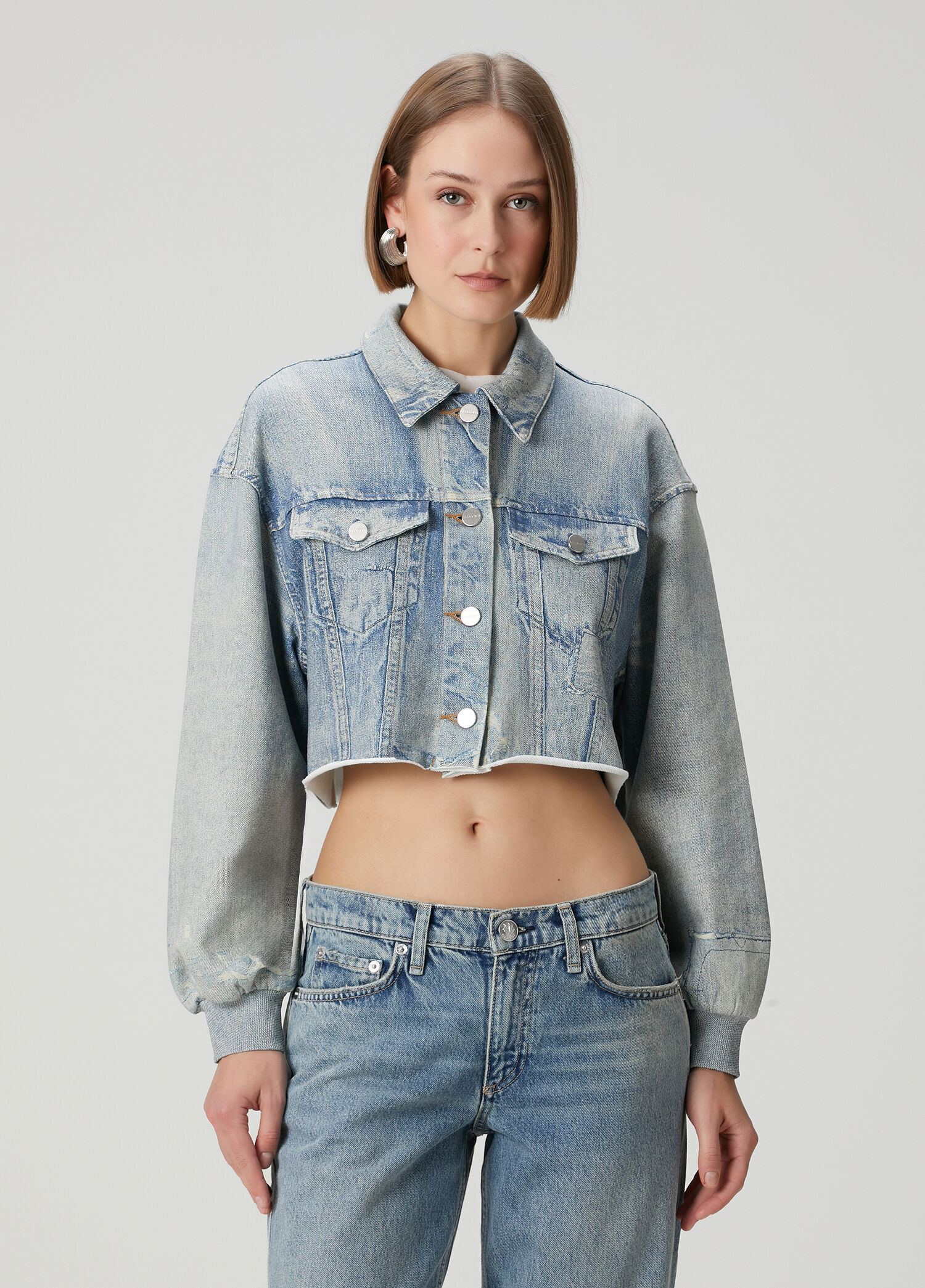 Mavi Cropped Denim Ceket