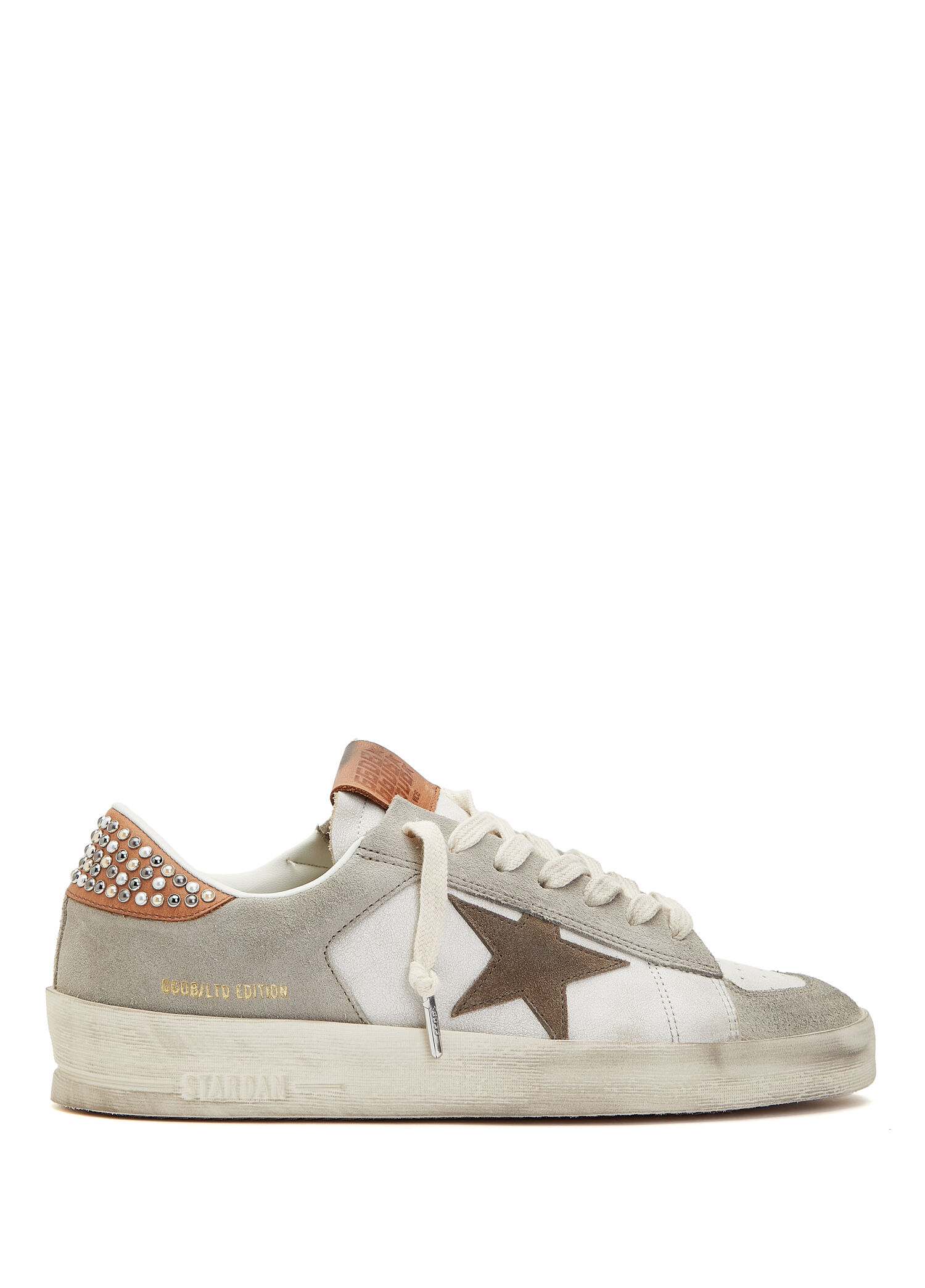 Bej Beyaz Kadın Süet Low Top Sneaker