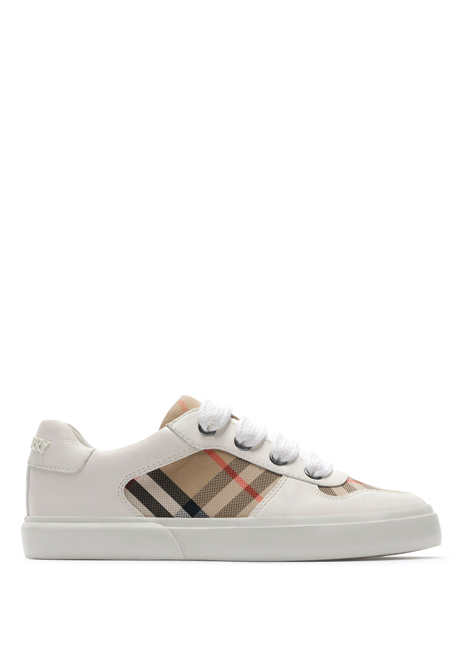 Check Beyaz Deri Unisex Çocuk Sneaker