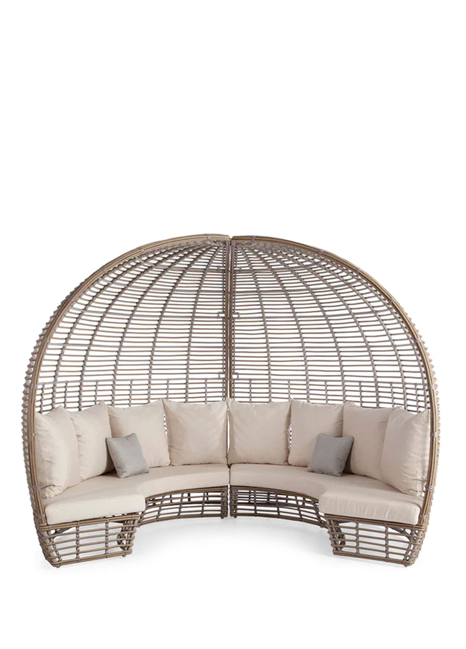 Sunday Deniz Kabuğu Rattan Daybed Bahçe Koltuğu