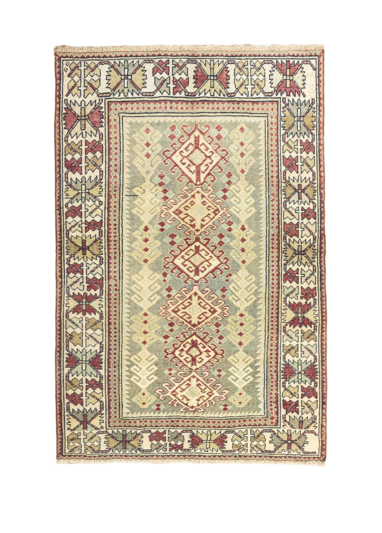 Vidar İlkel Desenli El Dokuma Yün Halı 117x178 cm