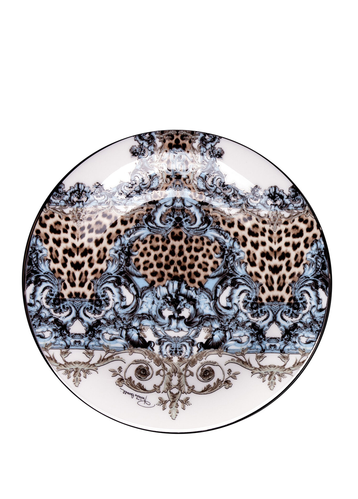 Palazzo Pitti Leopar Desenli Porselen Ekmek ve Tatlı Tabağı 16,5 cm