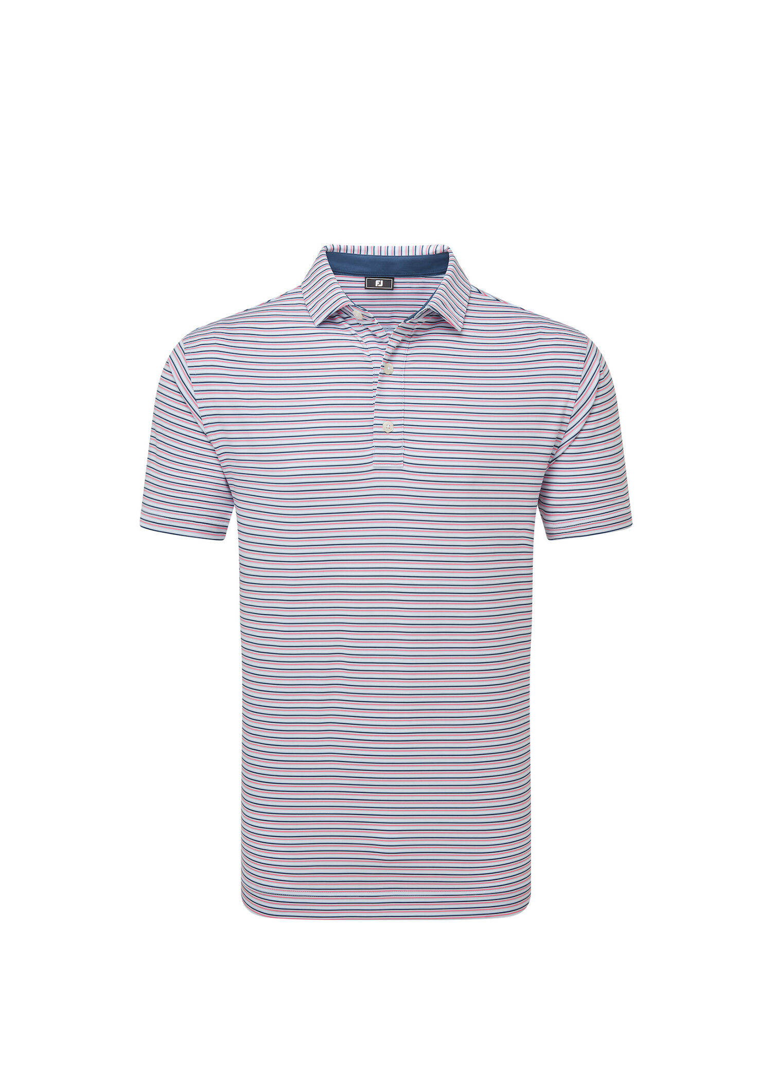 Balance Stripe Lisle Skyway Mavi Çizgili Kısa Kollu Erkek Golf T-Shirt