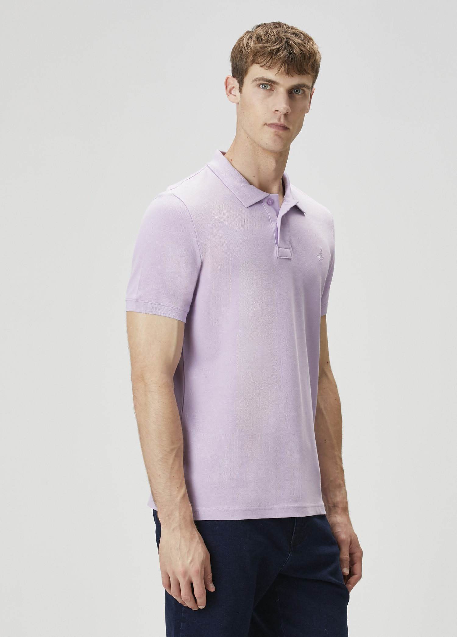 Lila Polo Yaka T-shirt_2