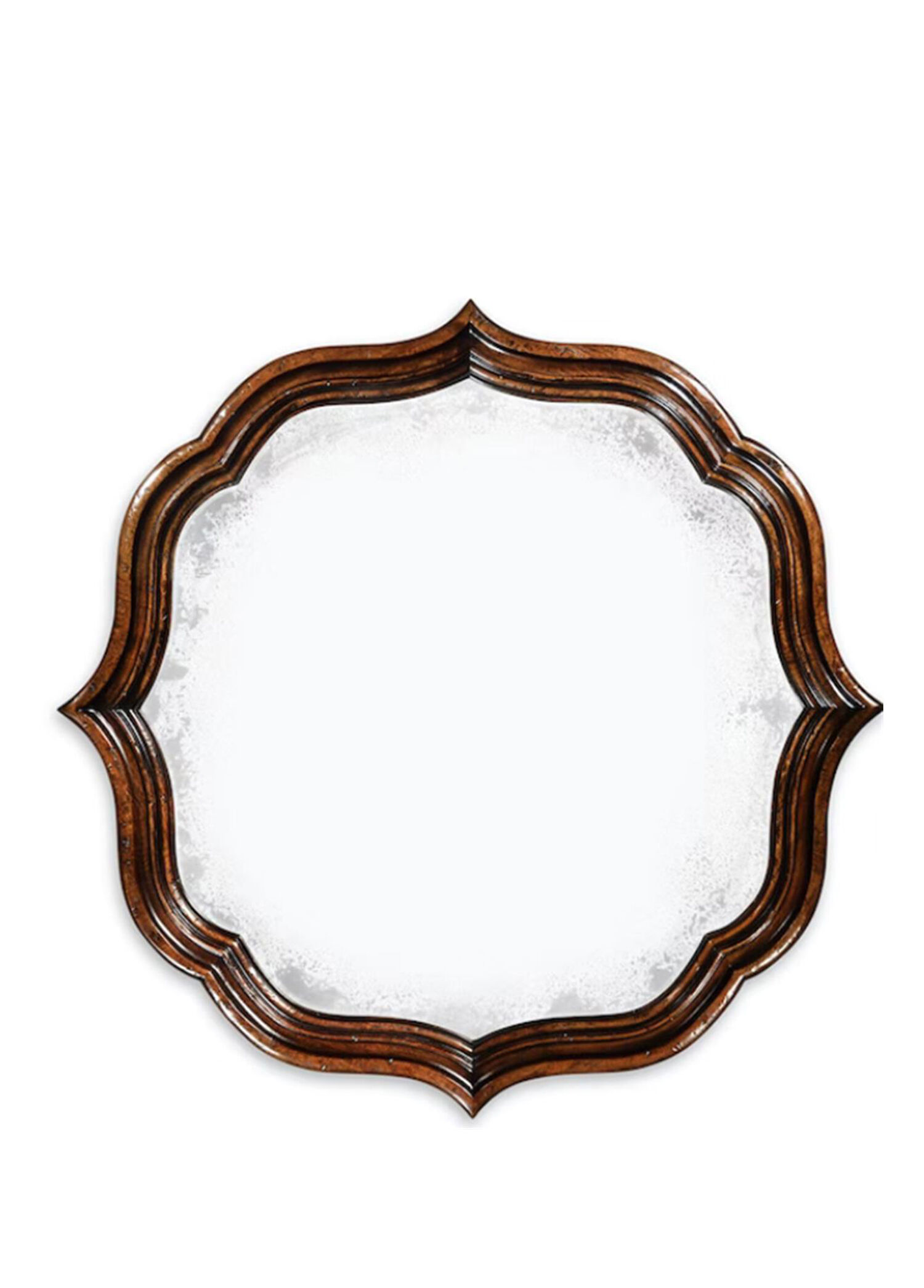 Rustic Walnut Kahverengi Ahşap Duvar Aynası