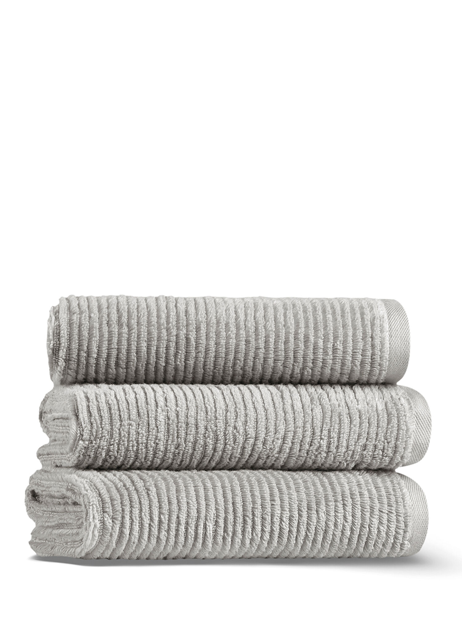 Slim Ribbed Fibrosoft ® Fog Pamuklu Tekli El Havlusu 30 x 40 cm