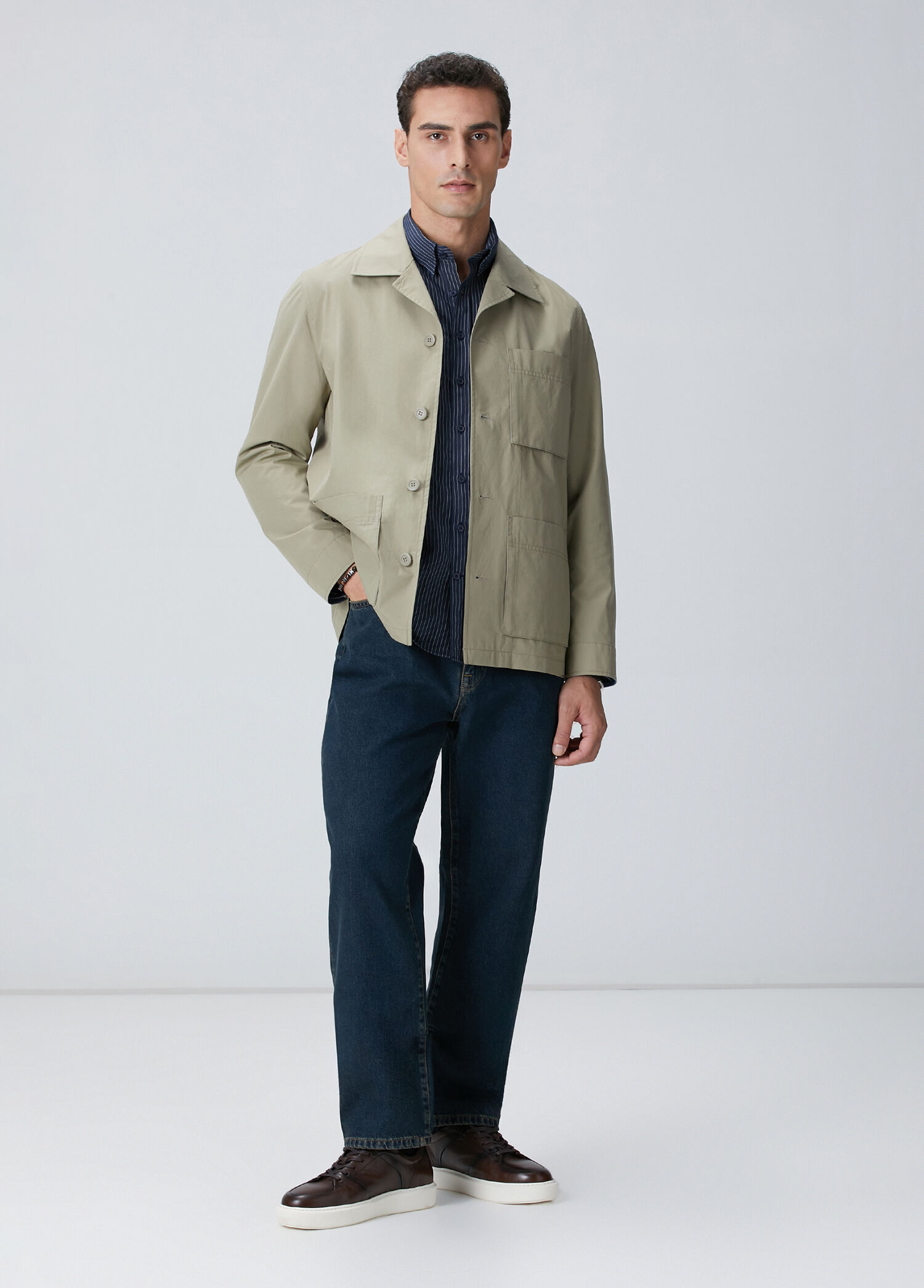 Navy Blue Denim Pants