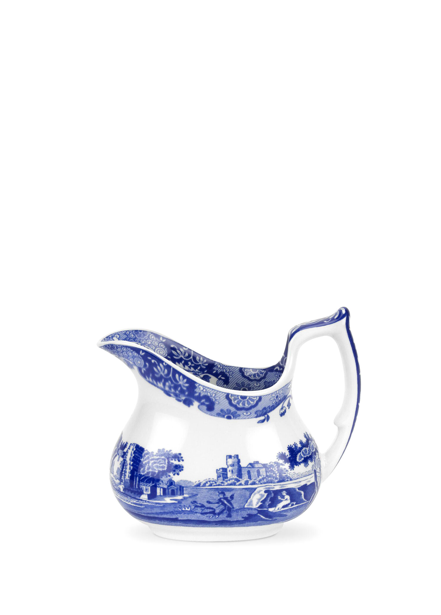 Blue Italian Porselen Sütlük