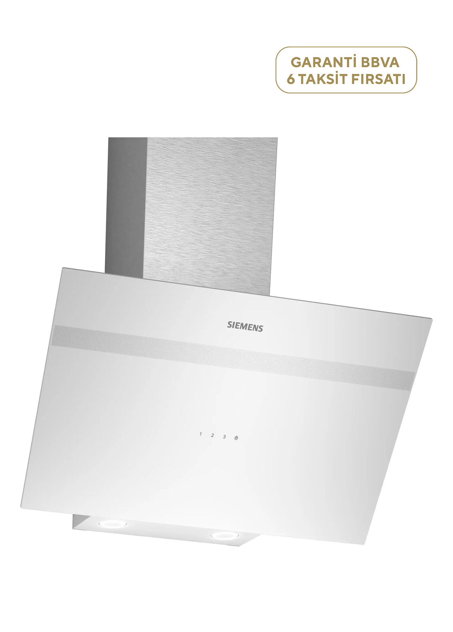 LC64KPJ20T iQ100 Beyaz Cam Yüzey Duvar Tipi Davlumbaz