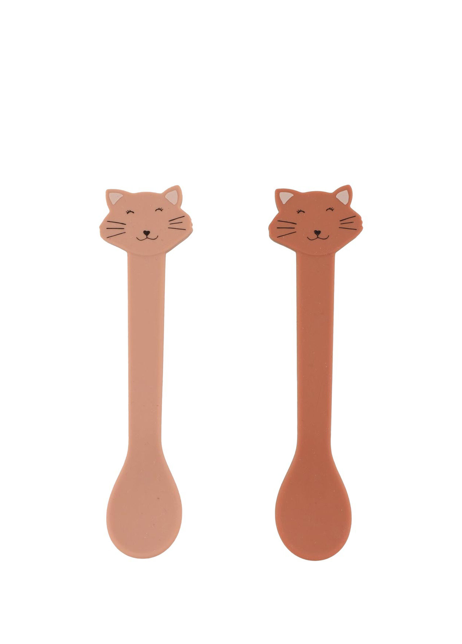 Mrs.Cat Renkli Silikon 2'li Çocuk Kaşık Seti
