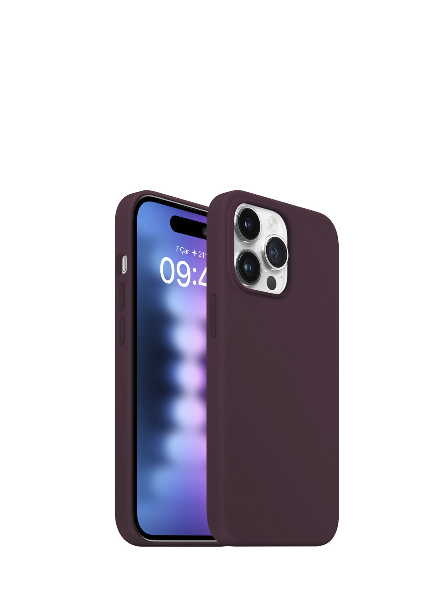 Wine Red iPhone 15 Pro Max Rubber Fit Kılıf