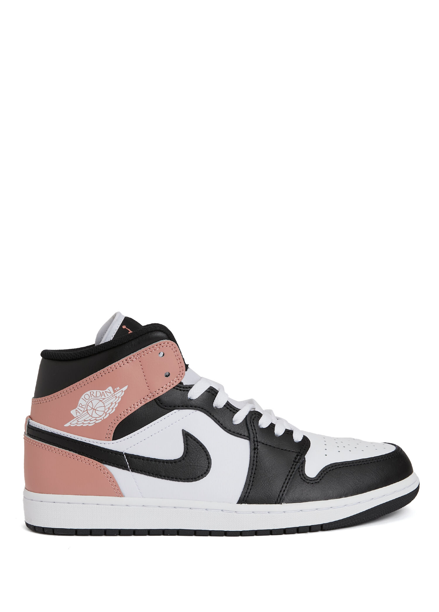 Nike - Air Jordan 1 Mid Çok Renkli Erkek Deri Sneaker - Çok Renkli