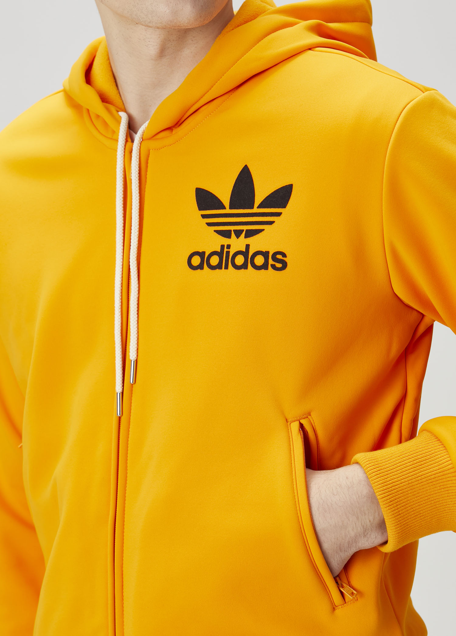 Orange Adidas Orange Men Wales Bonner Orange Hooded Sweatshirt