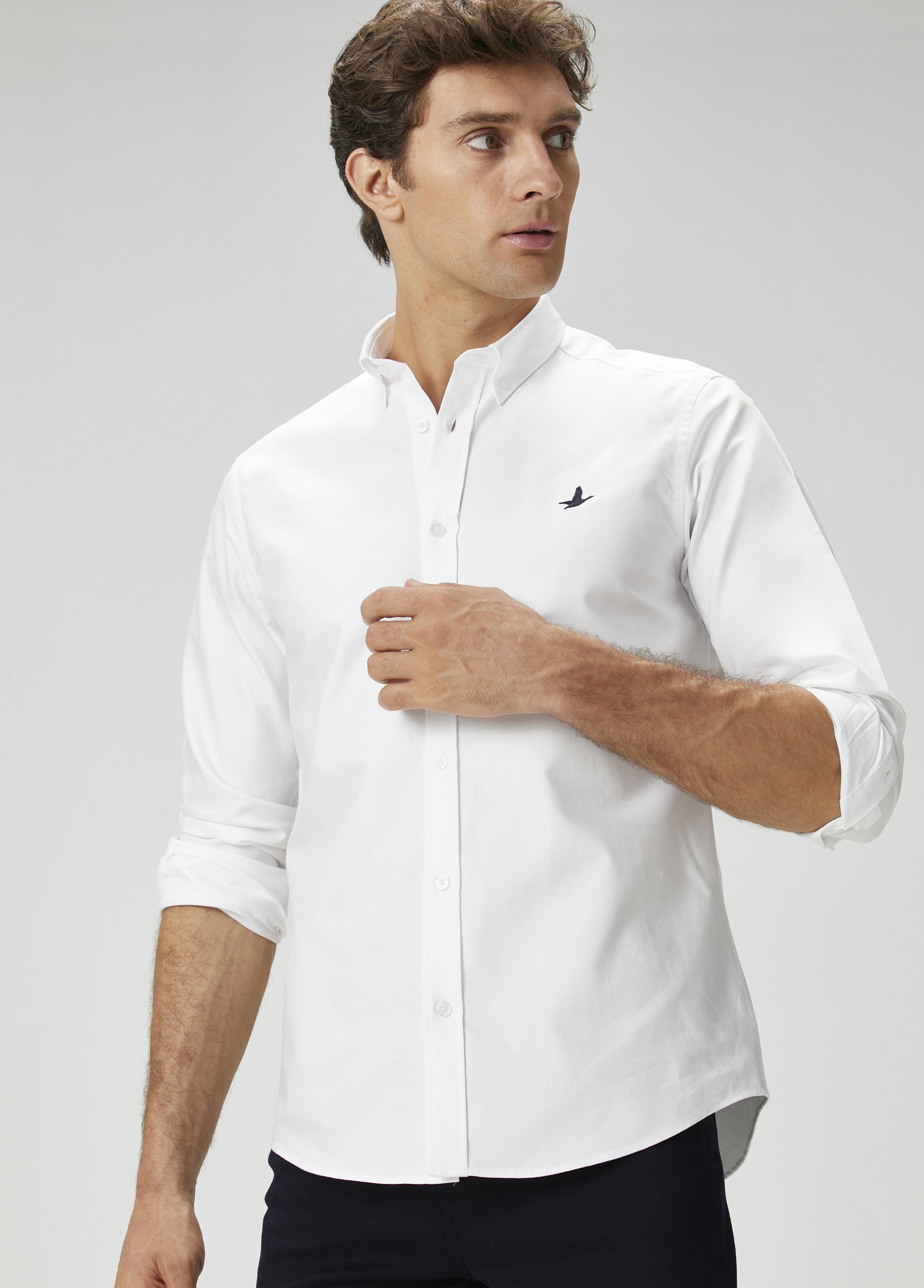 Regular Fit Beyaz Oxford Gömlek_1
