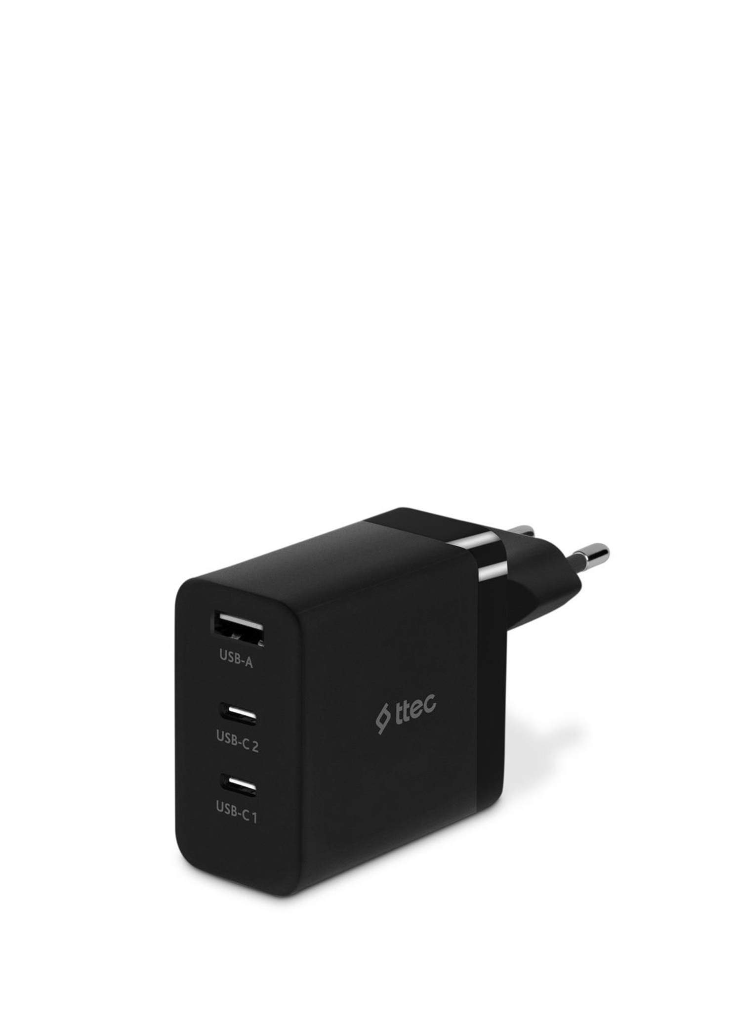 2SCG03 SmartCharger Trio GAN 65W PD USB-C+USB-A Siyah Seyahat Hızlı Şarj Güç Adaptörü