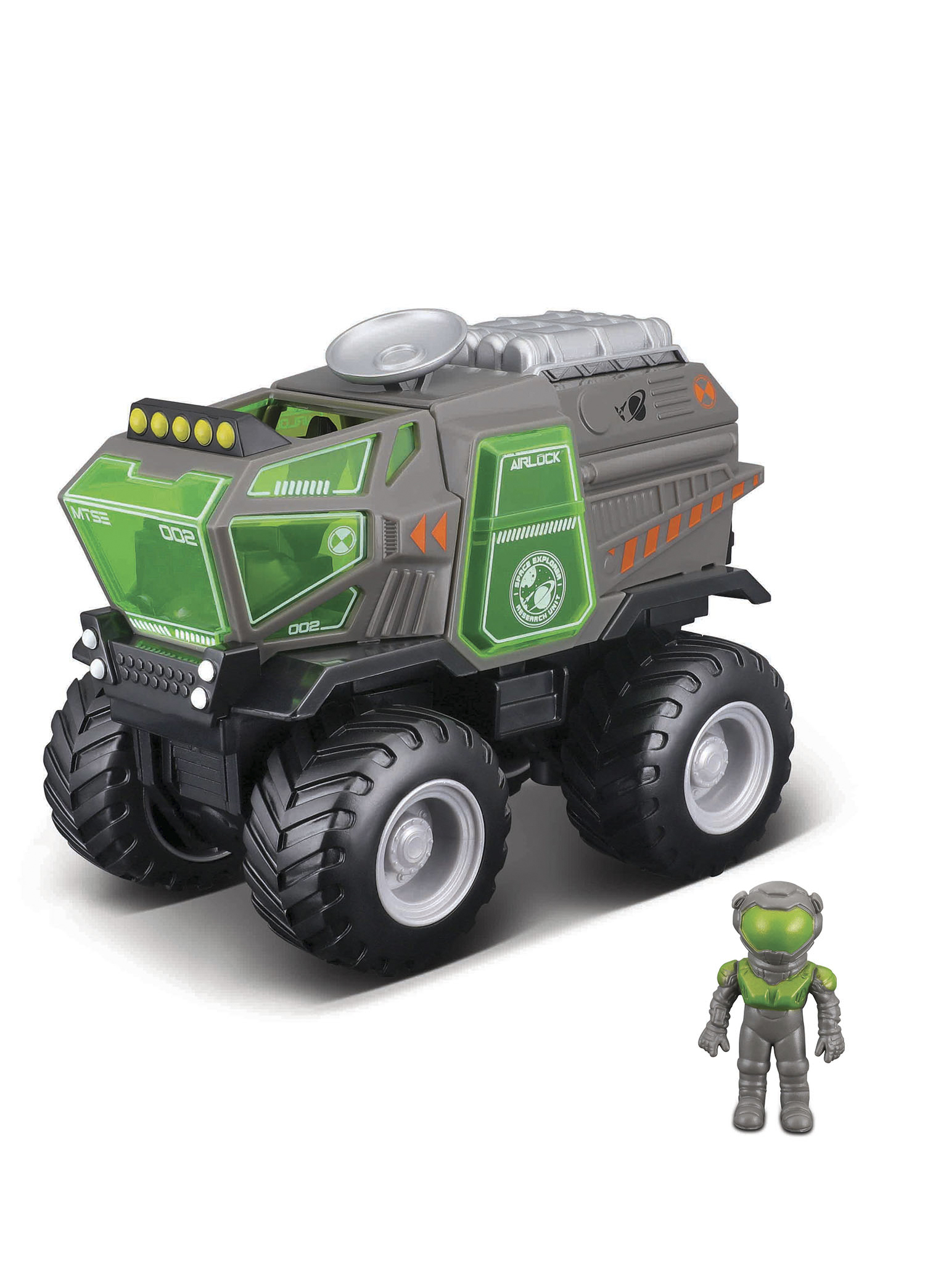 Space Explorers Yeşil 4x4 Rover Uzay Aracı ve Figür