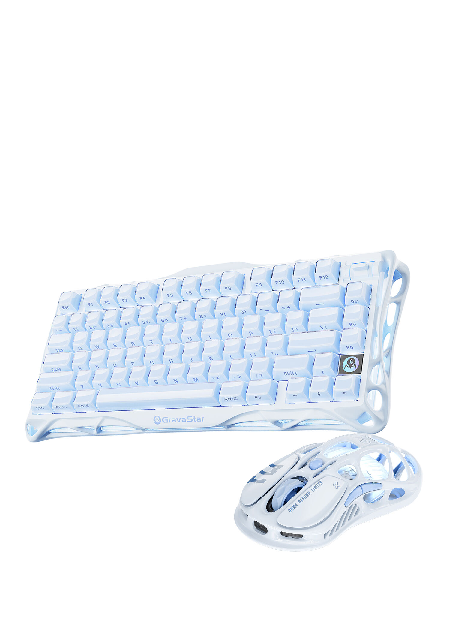 Mercury K1 Ice Blue Mekanik Gaming Klavye ve M1 Pro Kablosuz Optik Mouse Seti