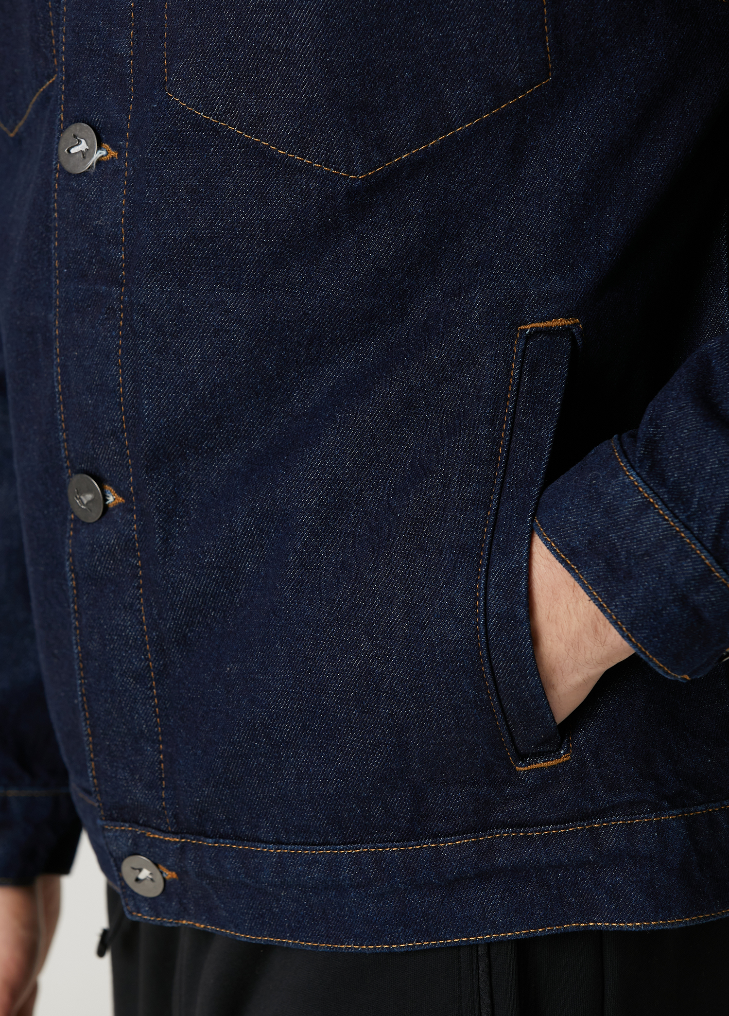 Lacivert Denim Ceket_5