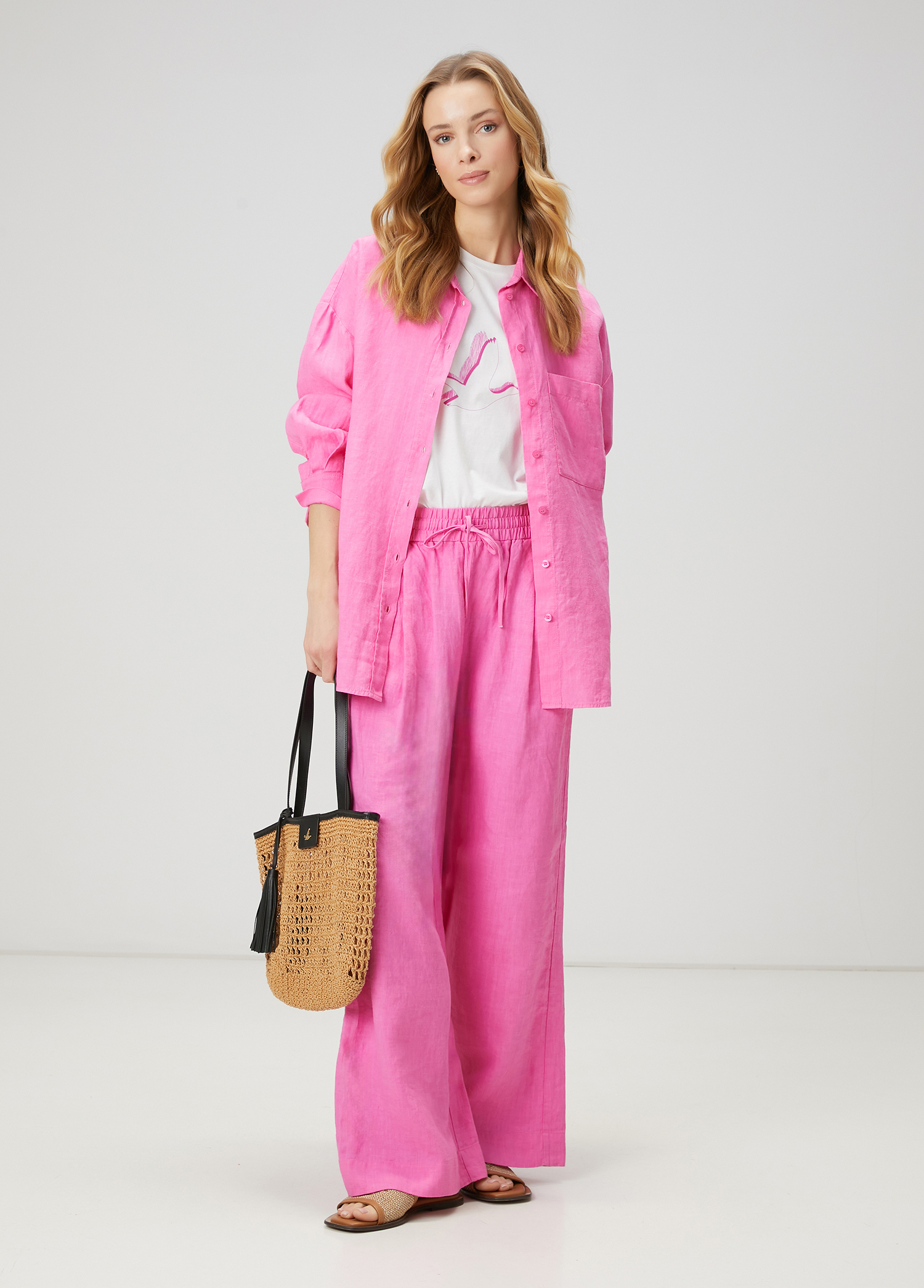 Pembe Keten Pantolon_1