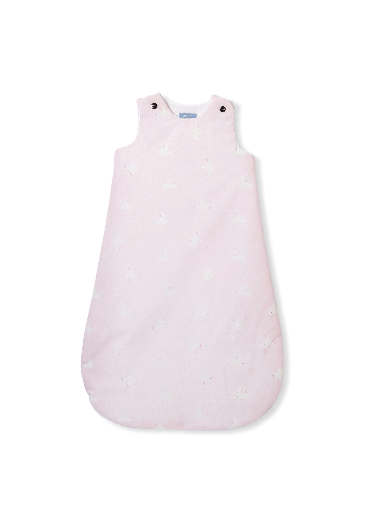 Pembe Pamuklu Martı Desenli Kız Bebek 0-6 Ay Uyku Tulumu