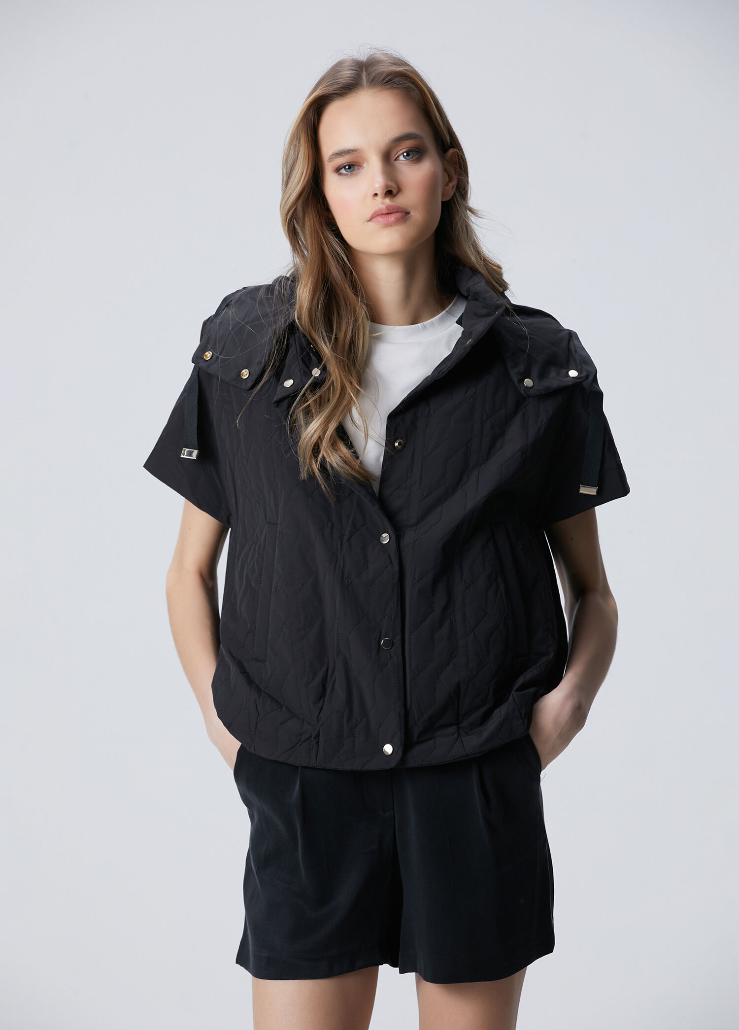 N-Tech Siyah Kapitone Casual Yelek