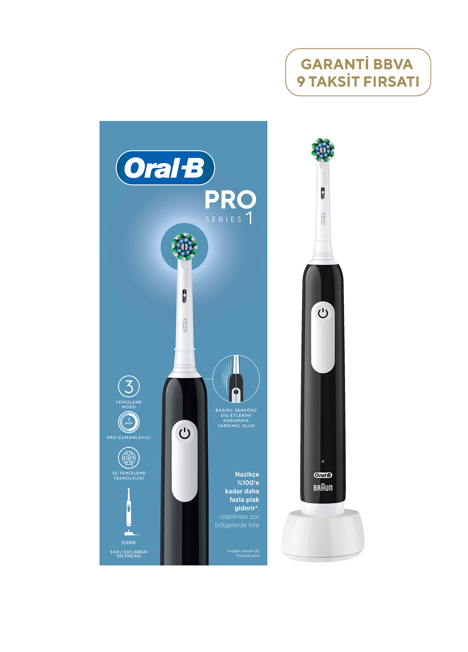 Pro Series 1 Siyah Şarjlı Diş Fırçası