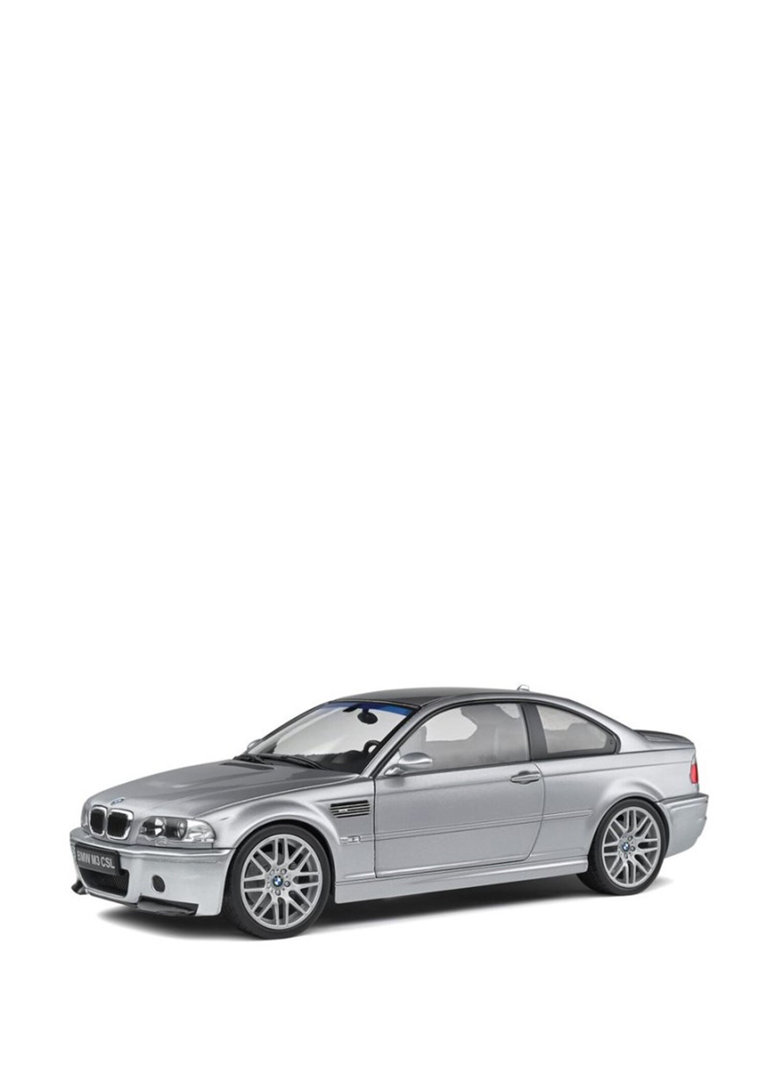 1:18 2003 BMW M3 E46 CSL Diecast Metal Minyatür Gümüş Model Araba