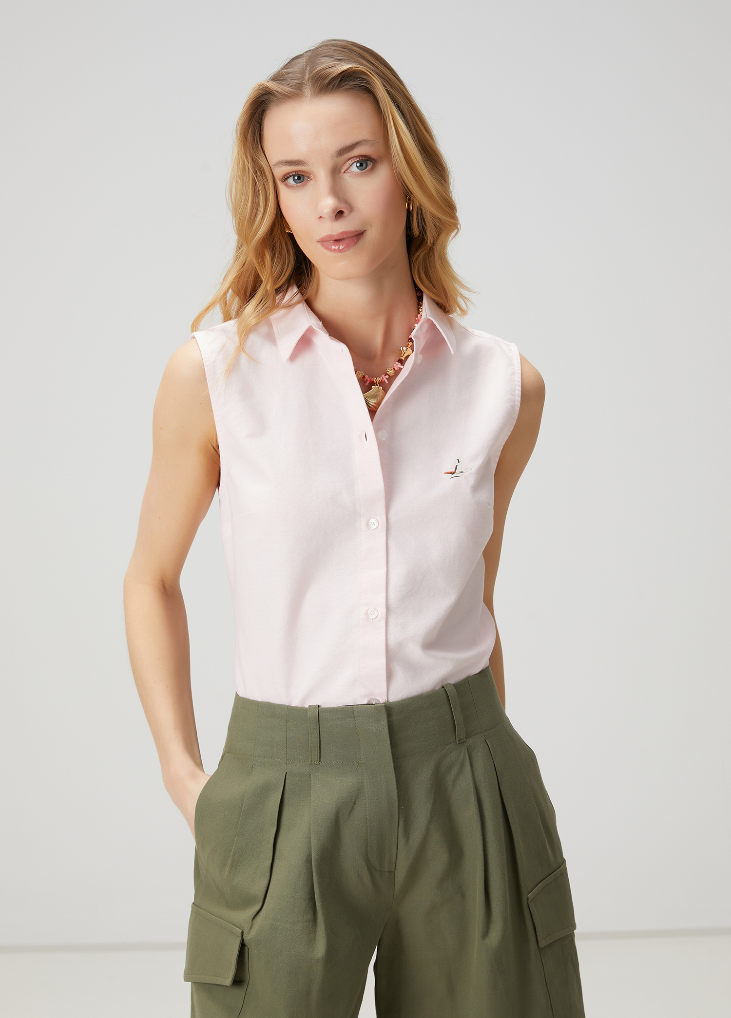 Açık Pembe Oxford Gömlek_1