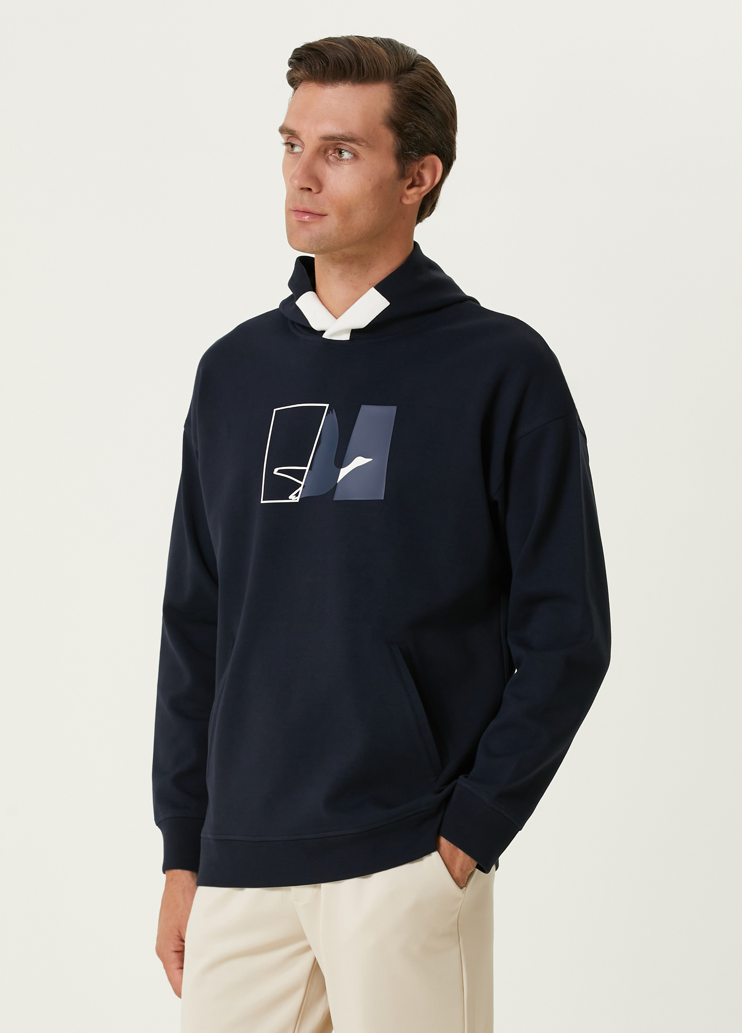 Lacivert Kapüşonlu Sweatshirt_3